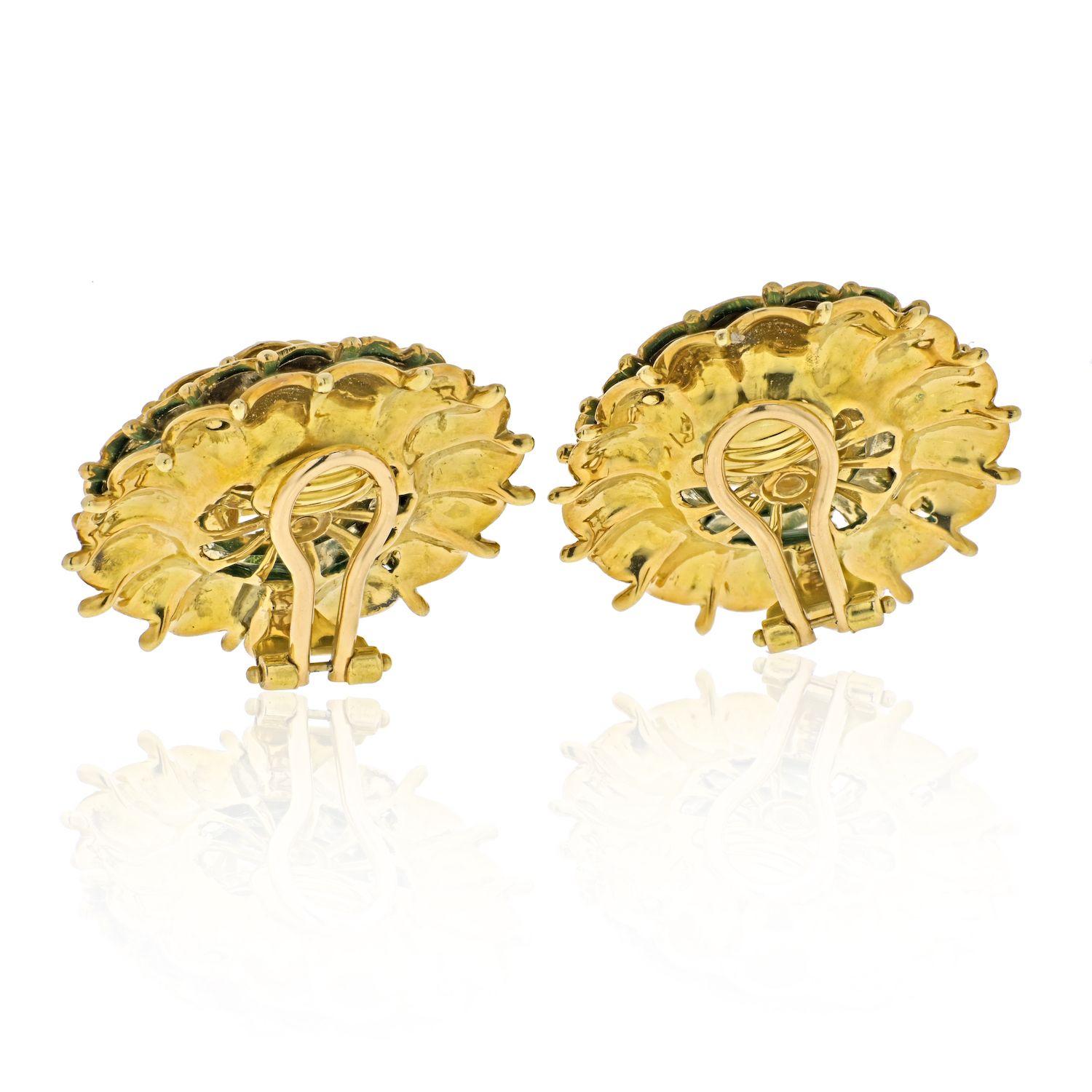 vintage 18k gold earrings