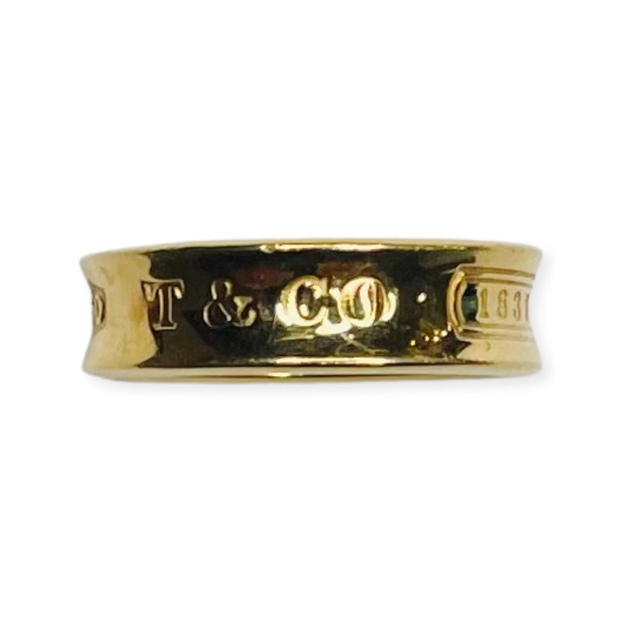 Tiffany 18 Karat Gelbgold Ehering 1837 für Damen oder Herren im Angebot