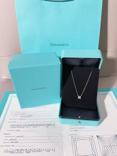 Tiffany 1‑Carat Square‑Cut Diamond Four‑Prong Necklace