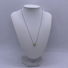Tiffany 2.02 ct Heart Shape Fancy Yellow Diamond Luxury Setting Necklace