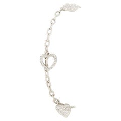 Tiffany 7 Co. 1,02 Karat Diamant-Herz-Charm-Armband