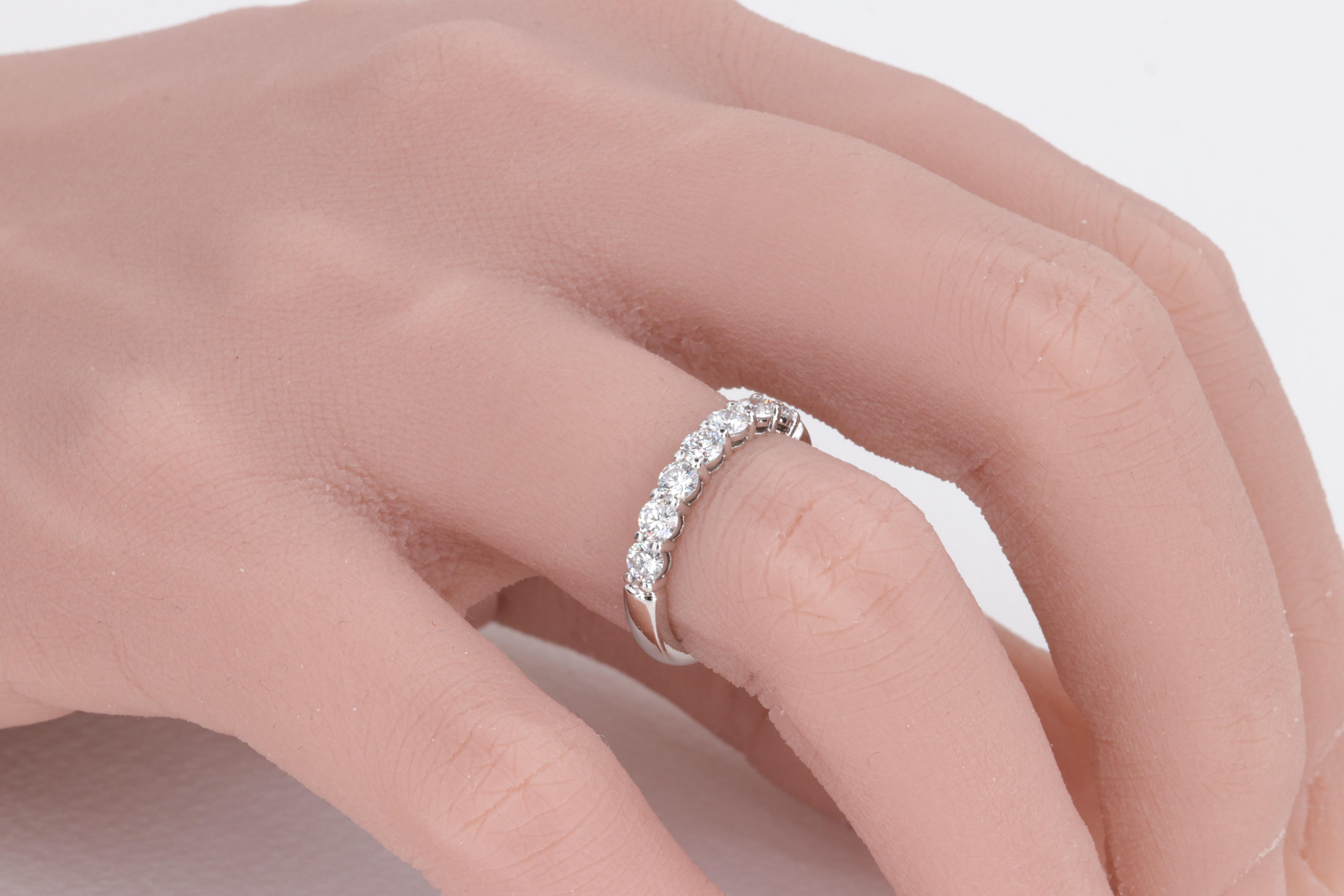 Tiffany & Co. Embrace 7 Stone Diamond Wedding Anniversary Band For Sale 1