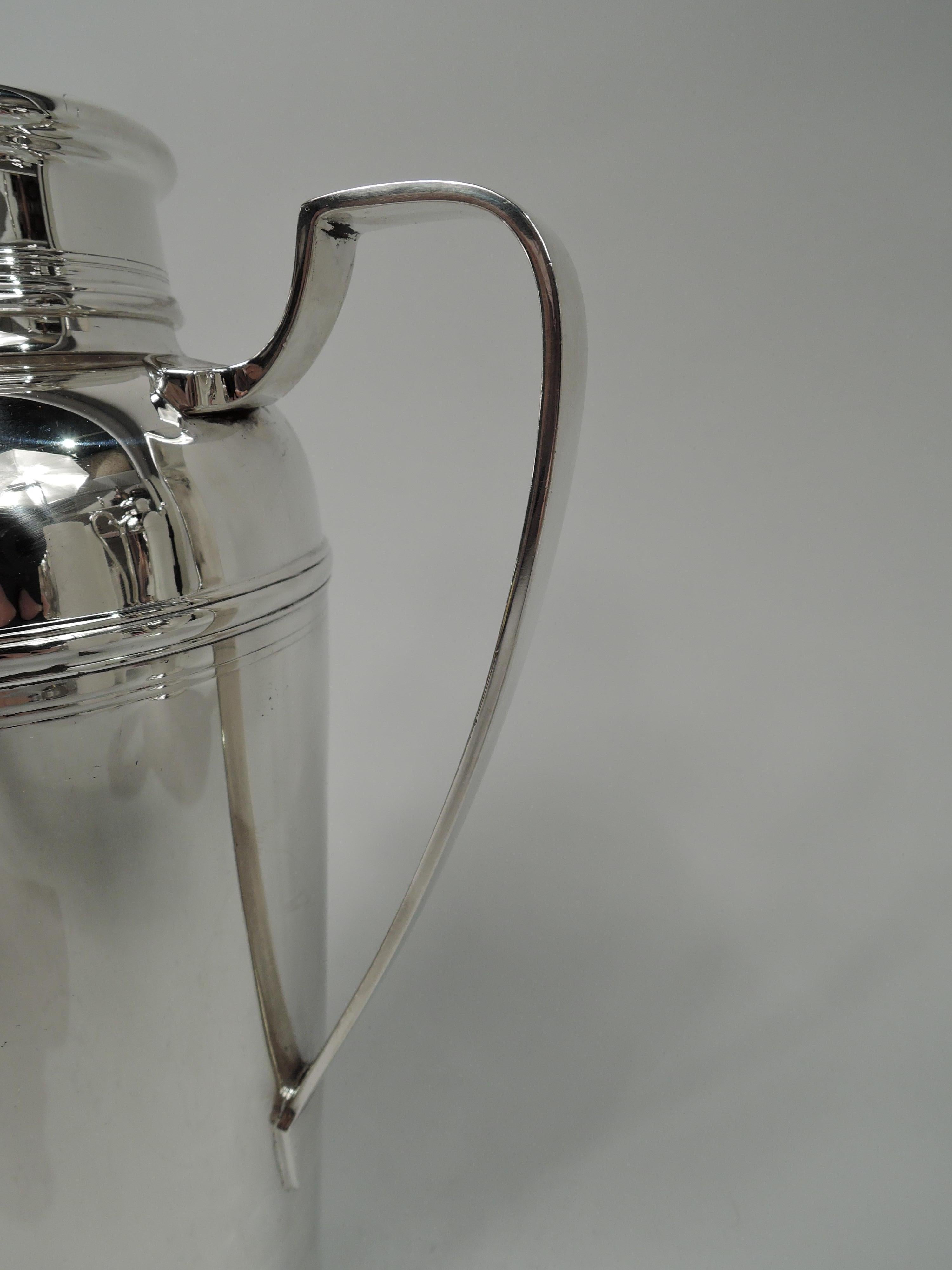 Tiffany American Art Deco Sterling Silver Cocktail Shaker For Sale 2