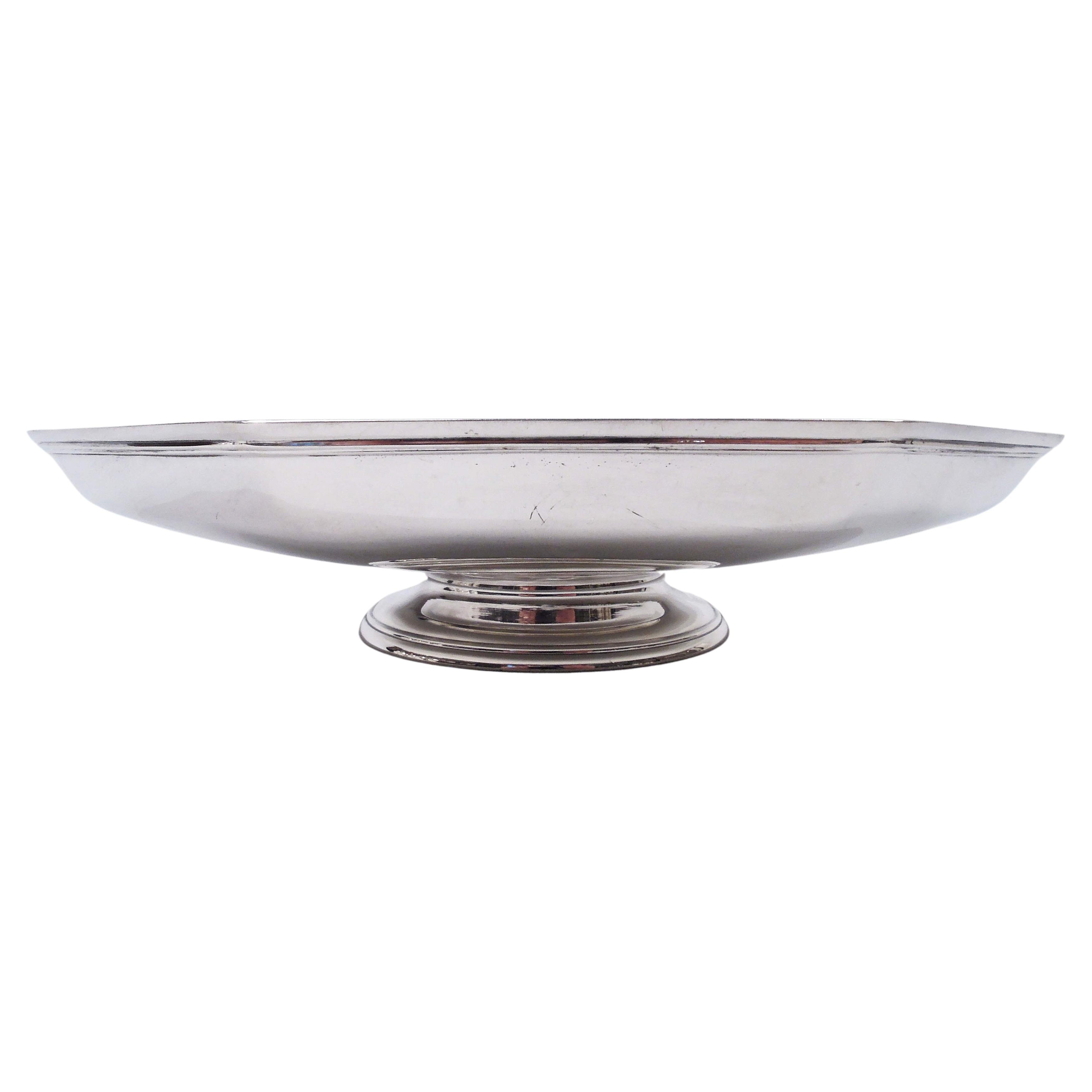 Tiffany American Art Deco Sterling Silver Footed Bowl C 1914 For Sale