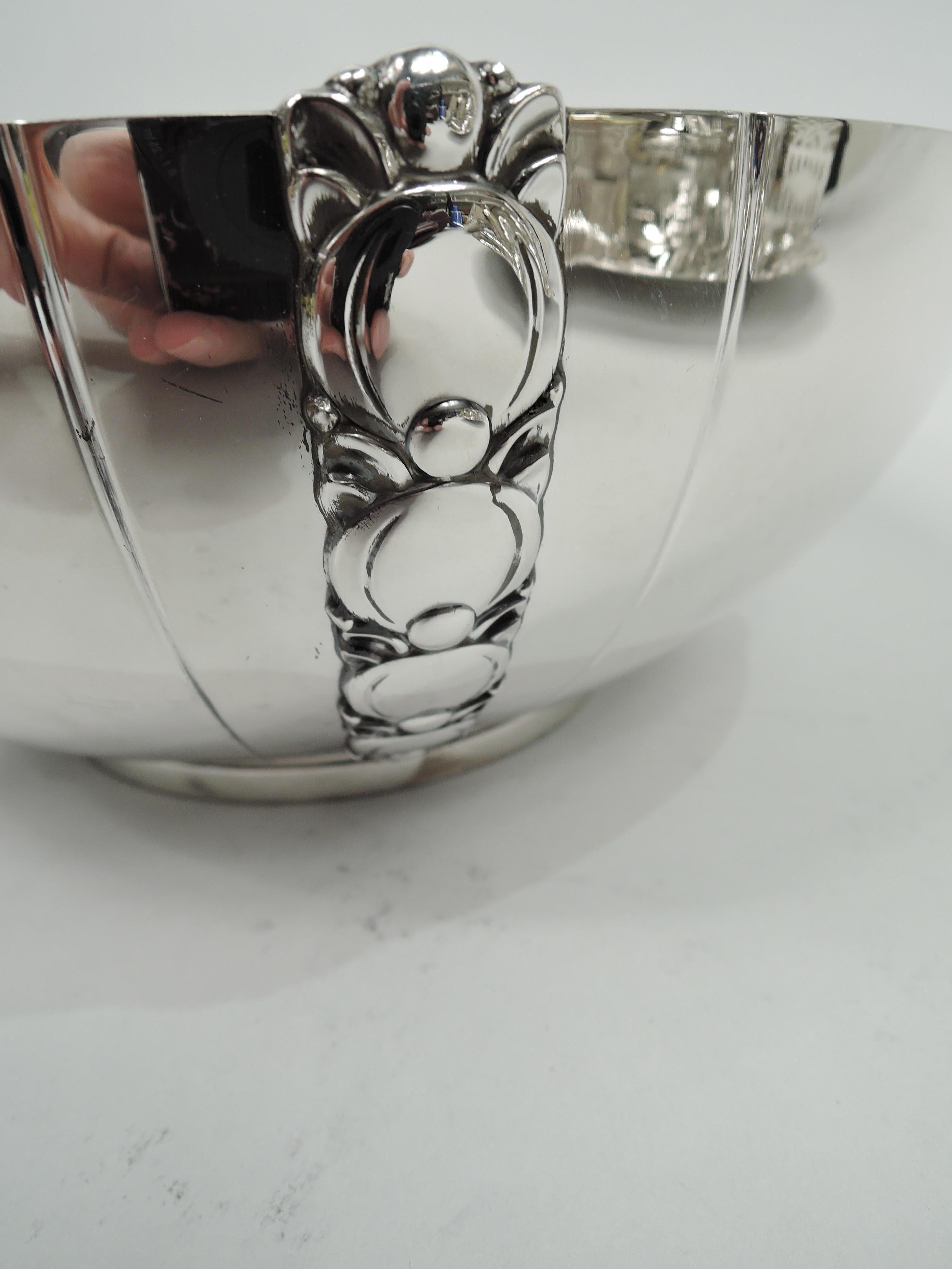 Tiffany American Art Deco Sterling Silver Tomato Bowl on Stand 1