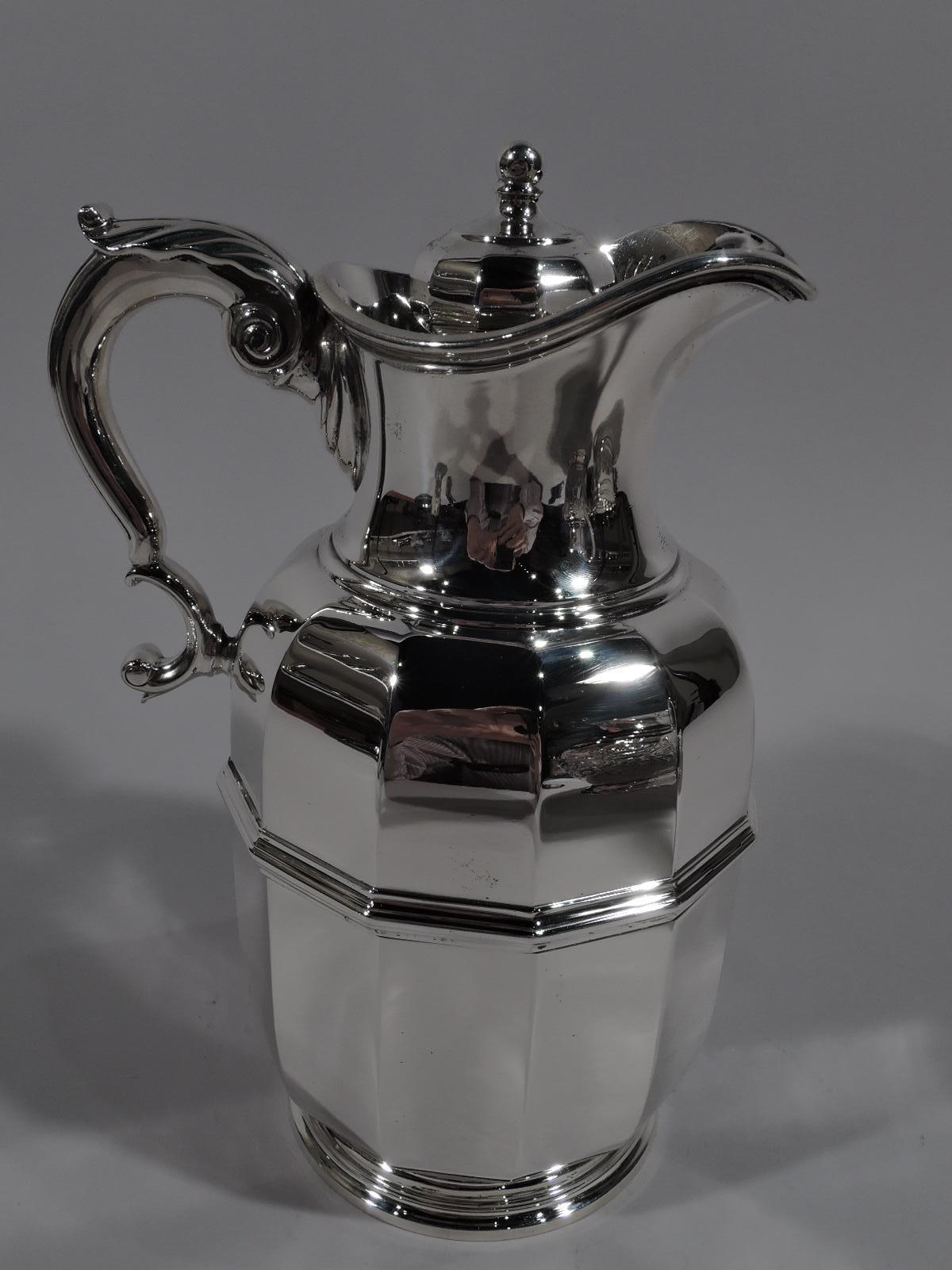 Tiffany American Art Deco Sterling Silver Water Carafe and Cup on Tray In Excellent Condition In New York, NY