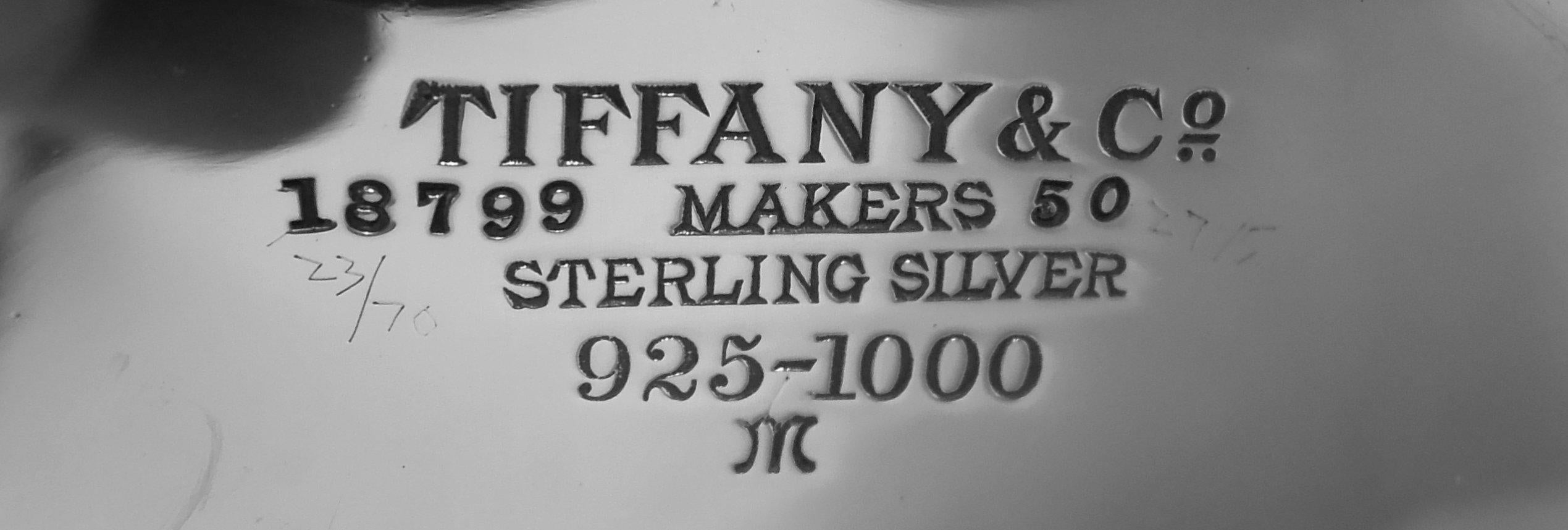 Argent sterling Pichet à eau en argent sterling Tiffany American Art Deco en vente