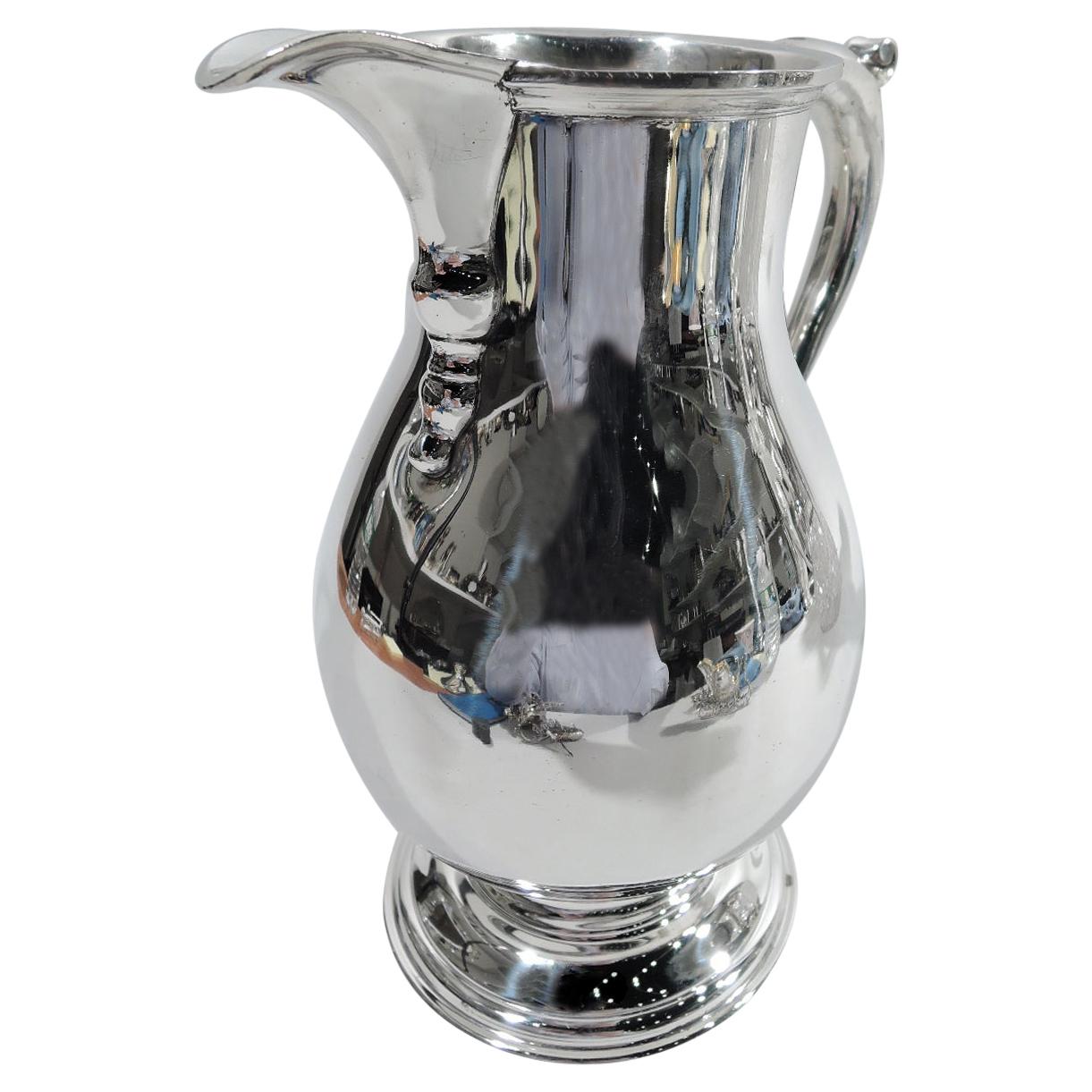 Tiffany American Colonial-Style Sterling Silver Water Pitcher For Sale