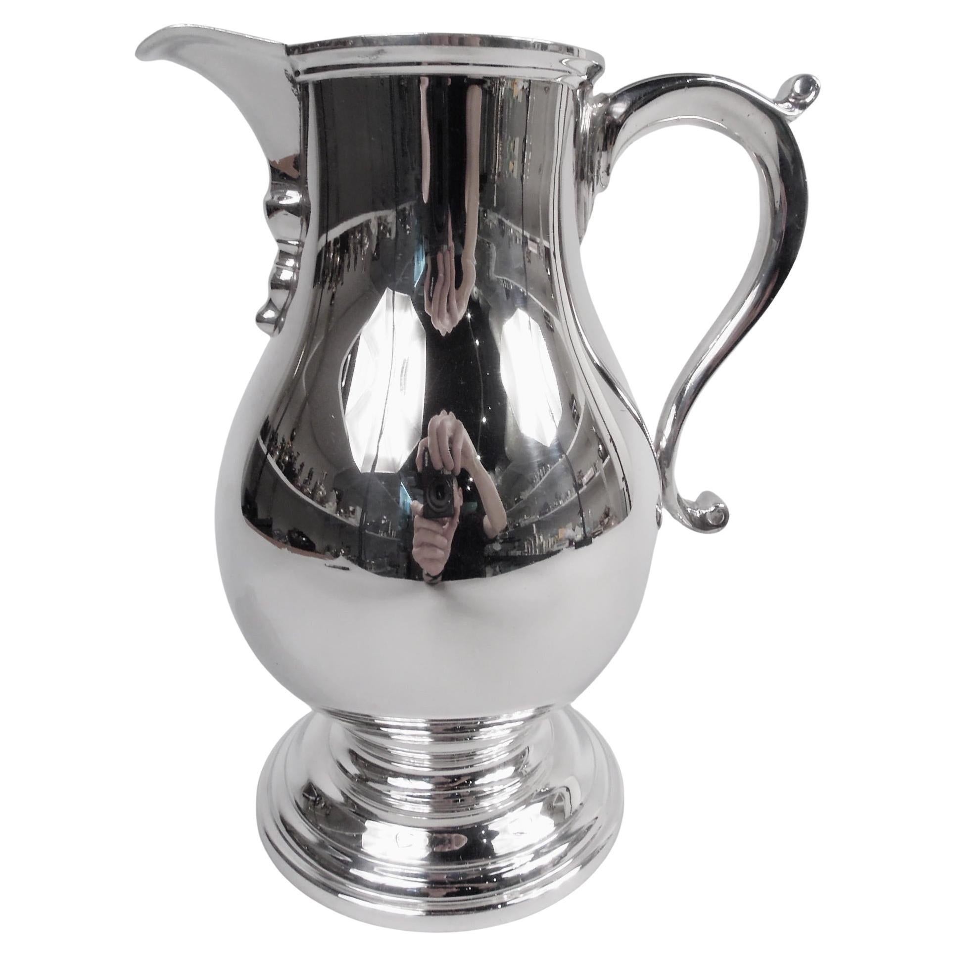 Tiffany American Colonial-Style Sterling Silver Water Pitcher