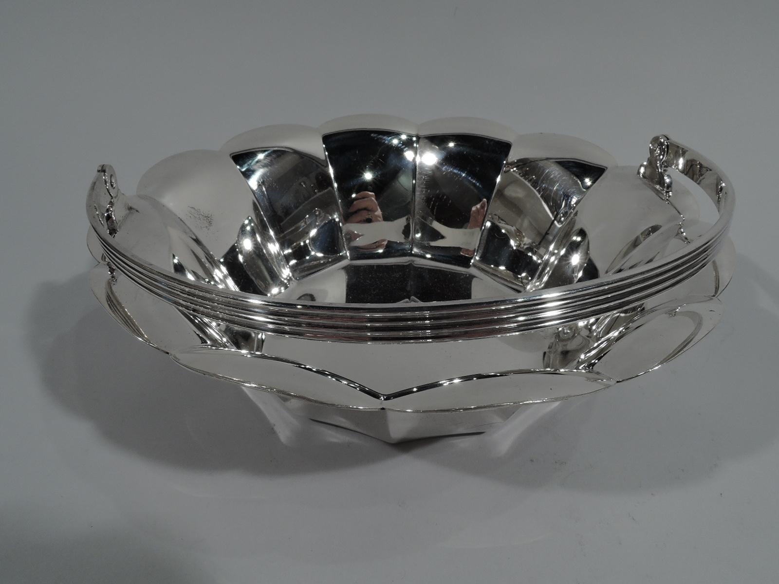 Cesta de plata de ley Tiffany American Mid-Century Modern Estadounidense