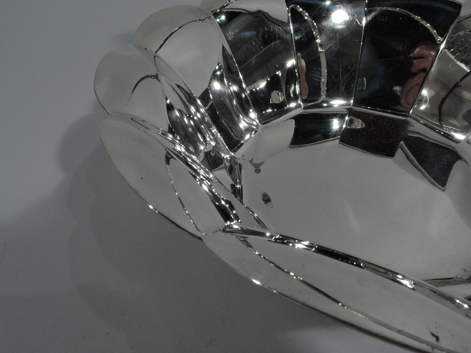 Cesta de plata de ley Tiffany American Mid-Century Modern Plata esterlina