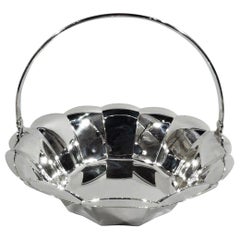 Cesta de plata de ley Tiffany American Mid-Century Modern
