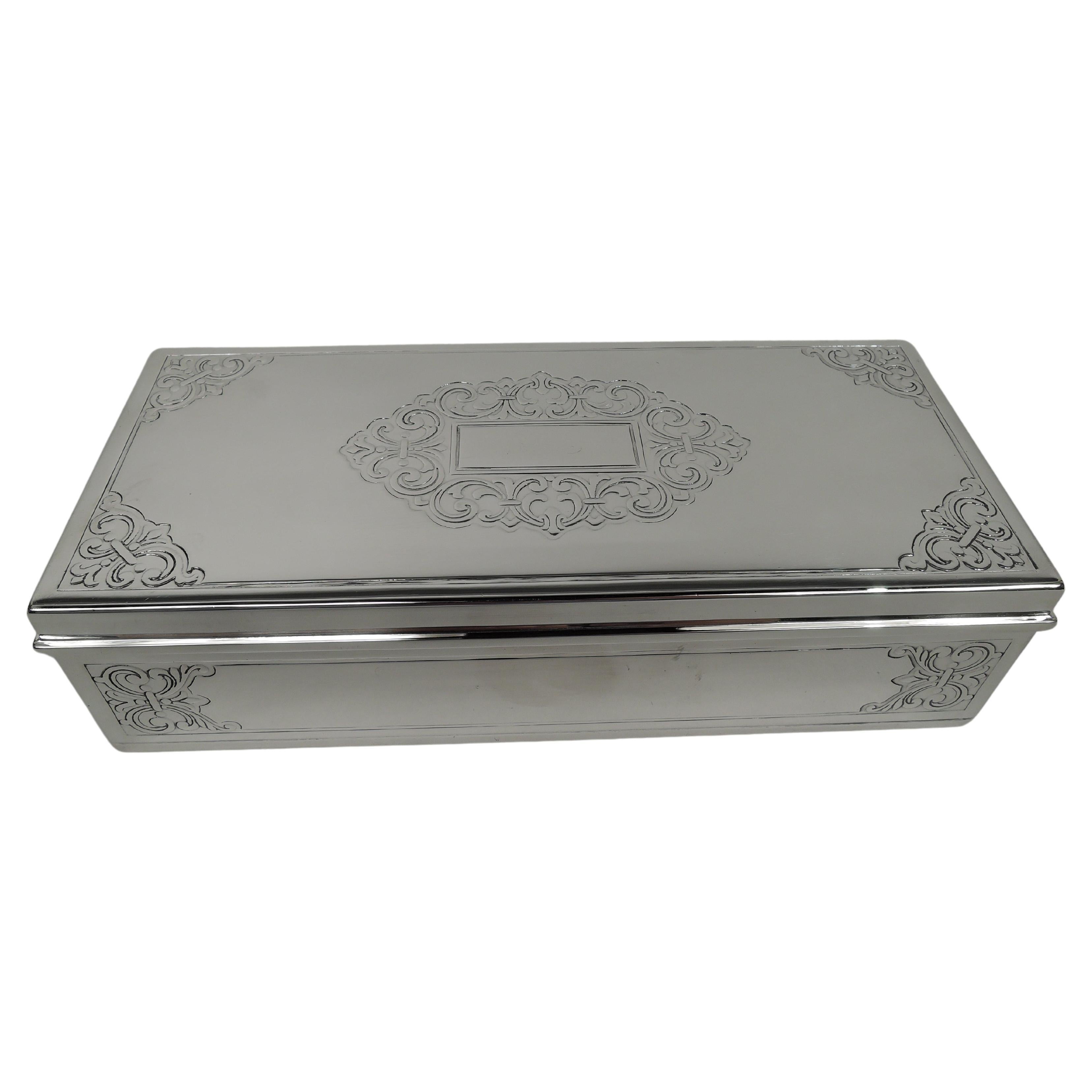 Tiffany Midcentury Modern Sterling Silver Box For Sale at 1stDibs