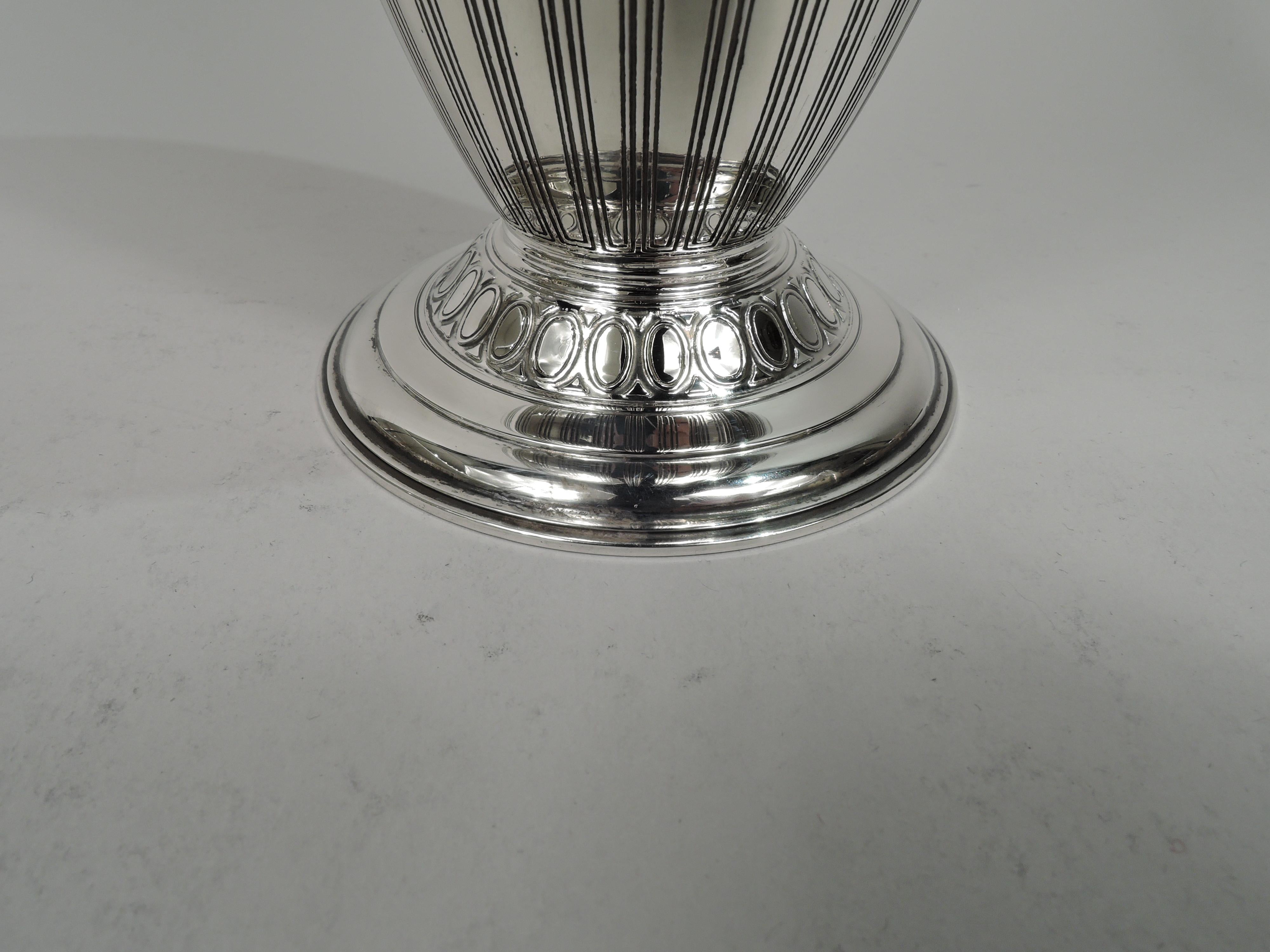 American Classical Tiffany American Modern Classical Sterling Silver Vase