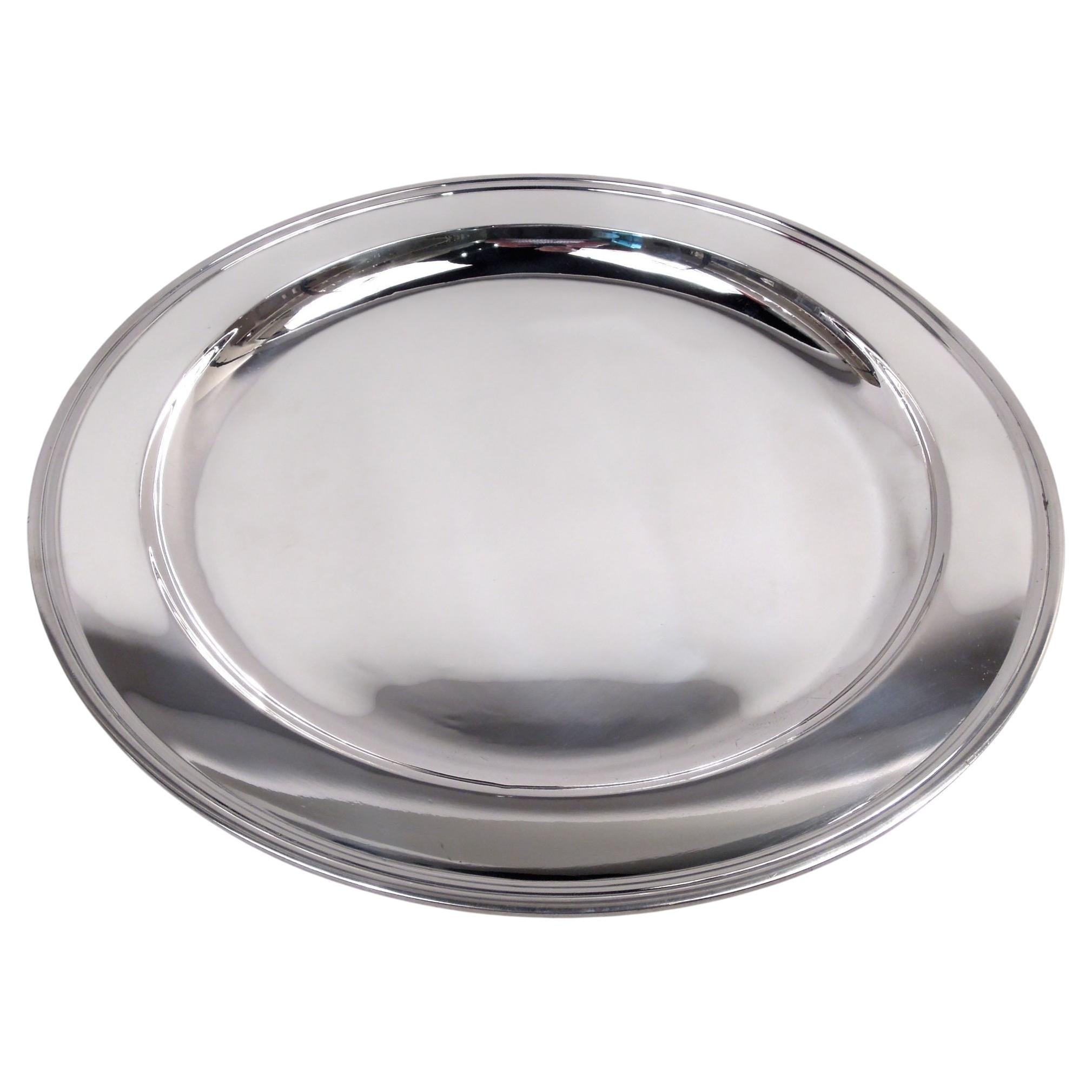 Tiffany American Modern Deep and Heavy Sterling Silver 13-Inch Tray
