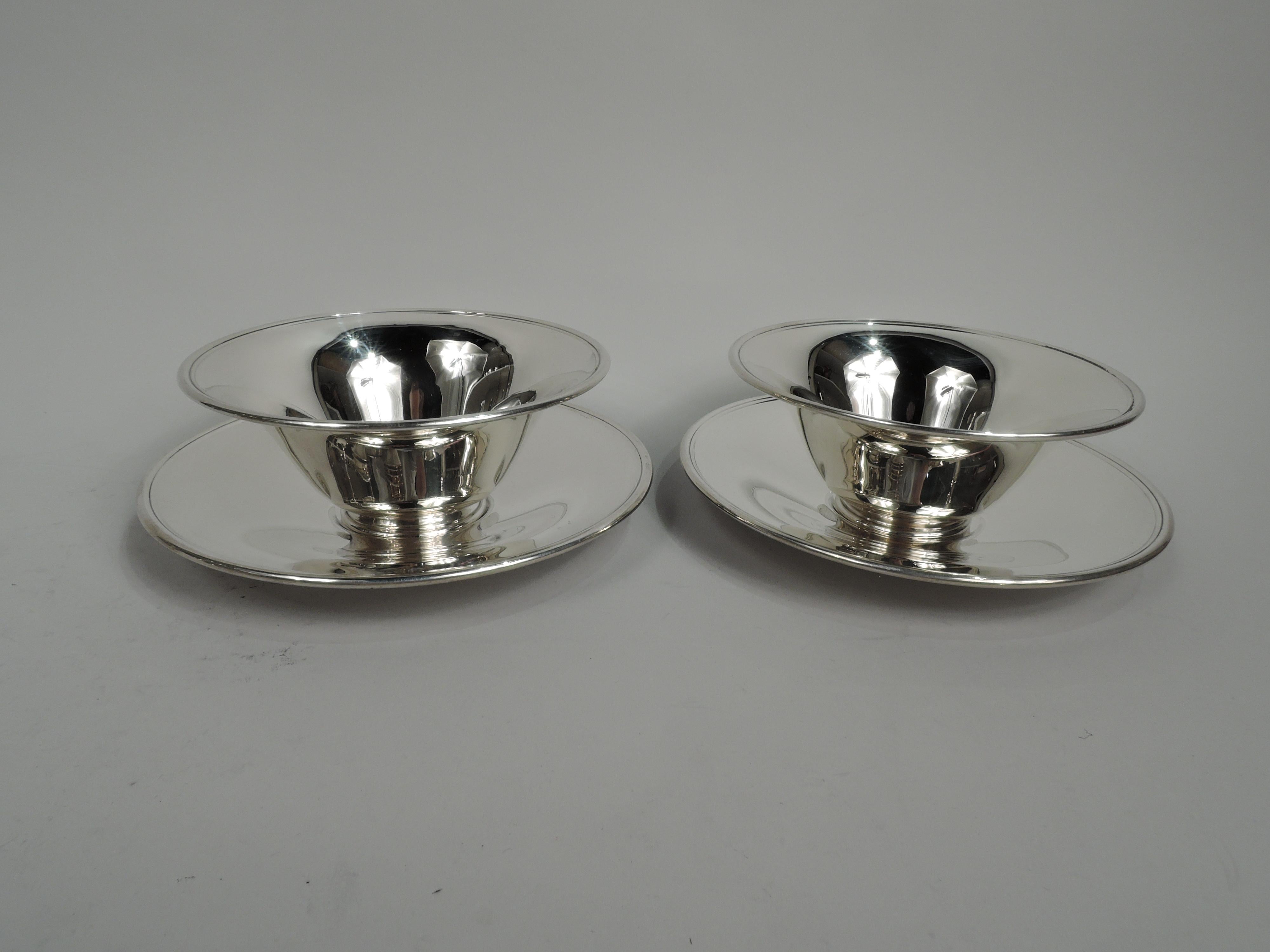 Art Deco Tiffany & Co. American Modern Dessert Set for 12 with Bowls and Plates