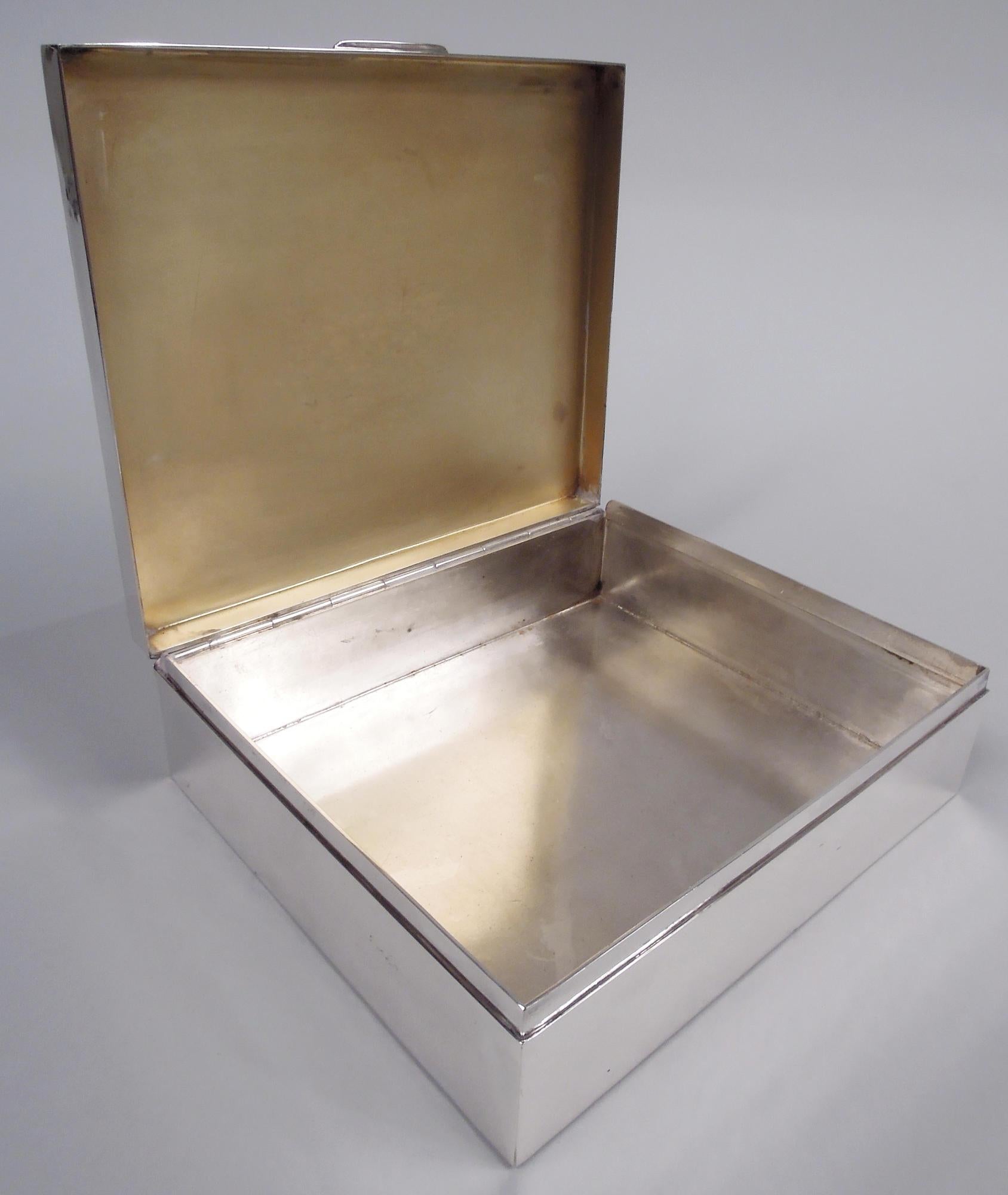 Tiffany American Modern Hand-Hammered Sterling Silver Box 1