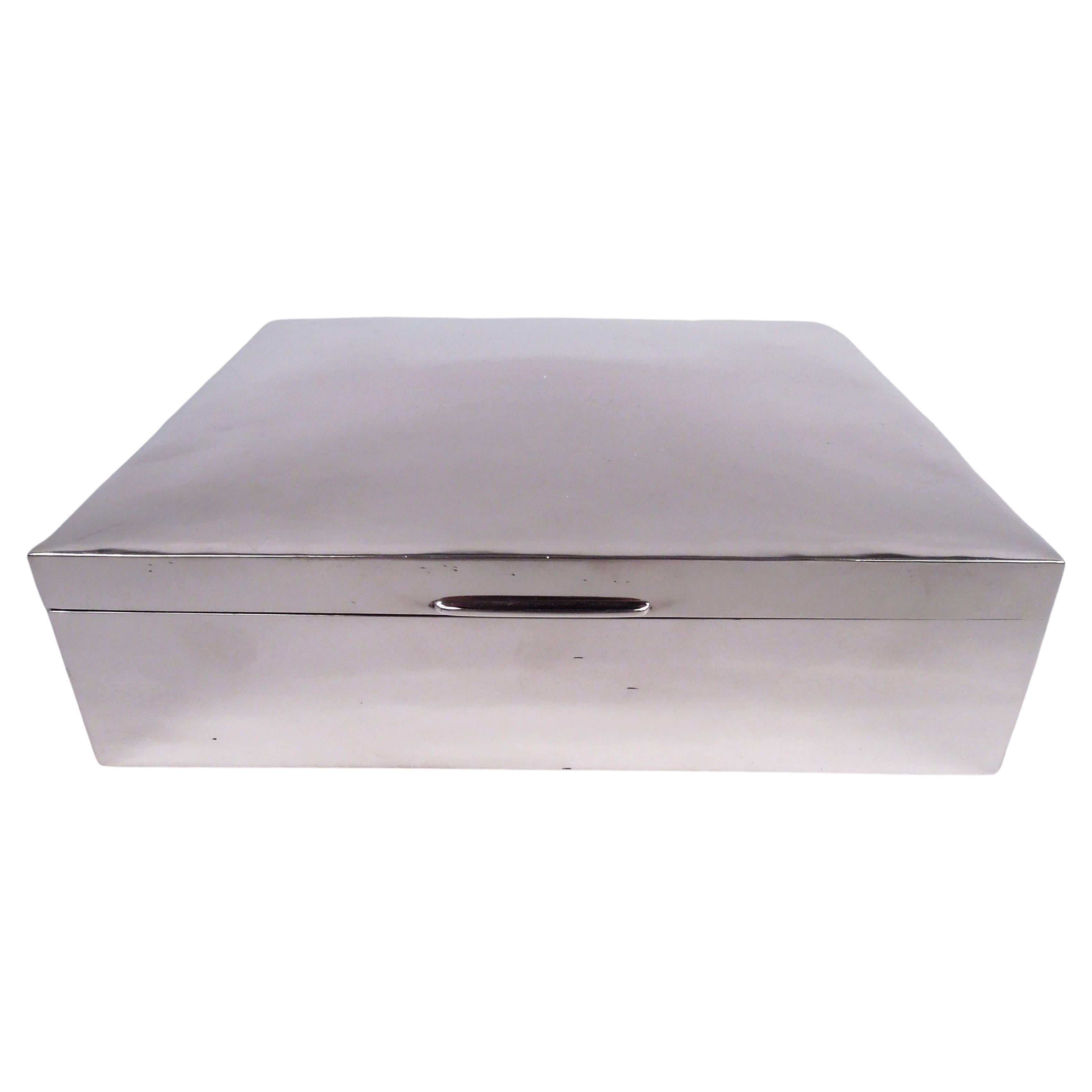 Tiffany American Modern Hand-Hammered Sterling Silver Box