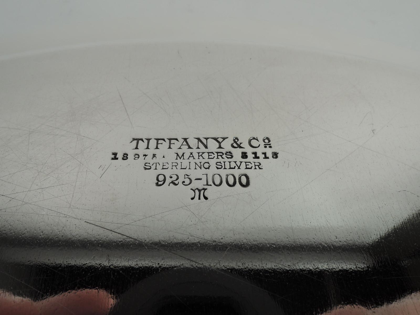 20th Century Tiffany American Modern Sterling Silver Round Tray