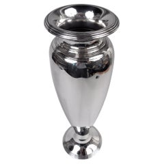 Tiffany American Modern Sterling Silver 16-Inch Vase