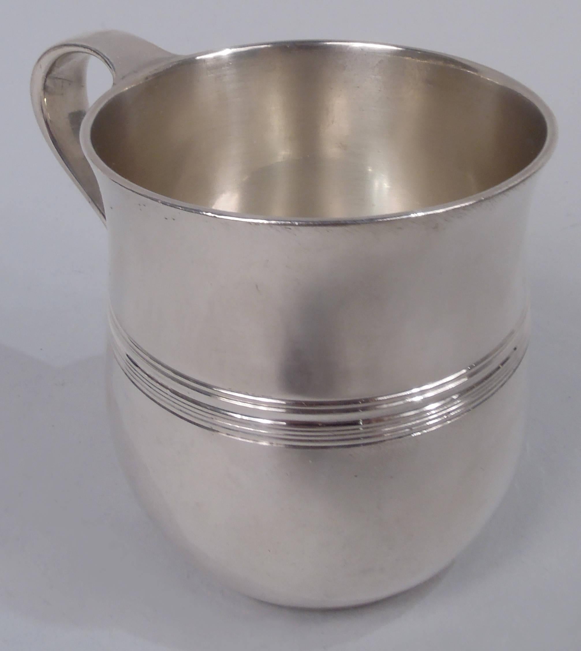 Tiffany American Modern Sterling Silver Baby Cup In Good Condition For Sale In New York, NY