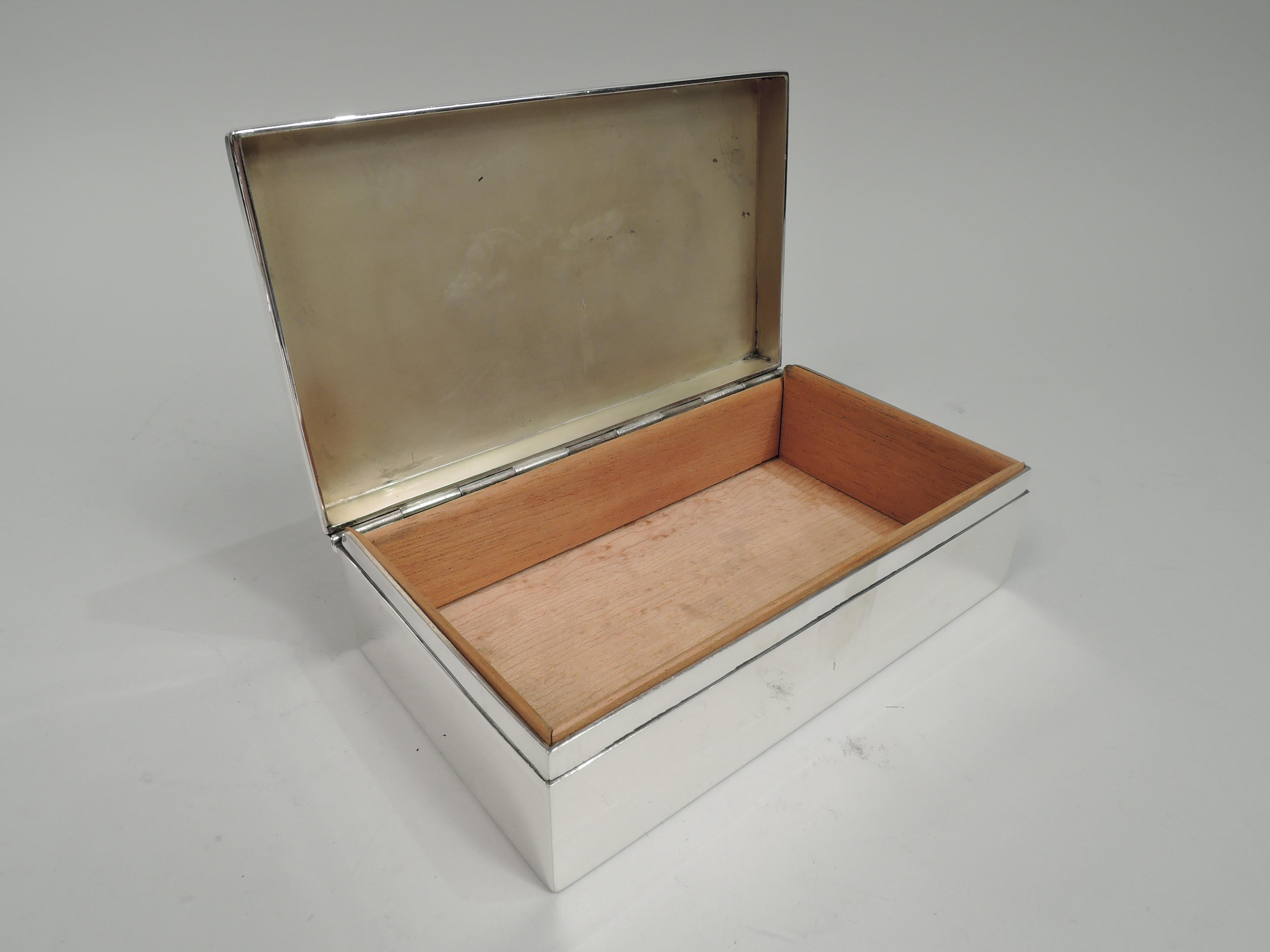 Tiffany American Modern Sterling Silver Box In Good Condition In New York, NY
