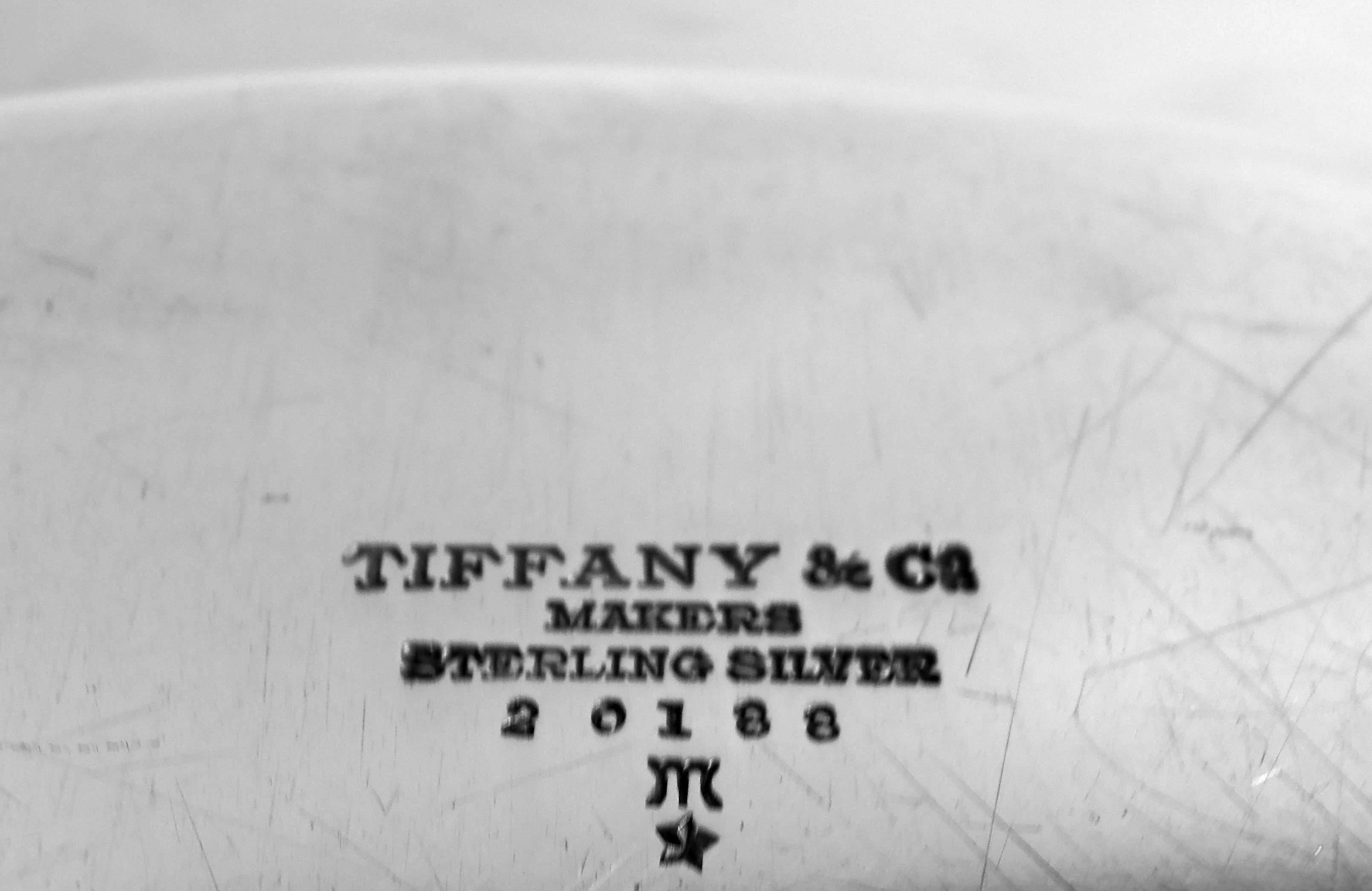 Tiffany American Modern Sterling Silber tief 13-Zoll-Tablett (Sterlingsilber) im Angebot