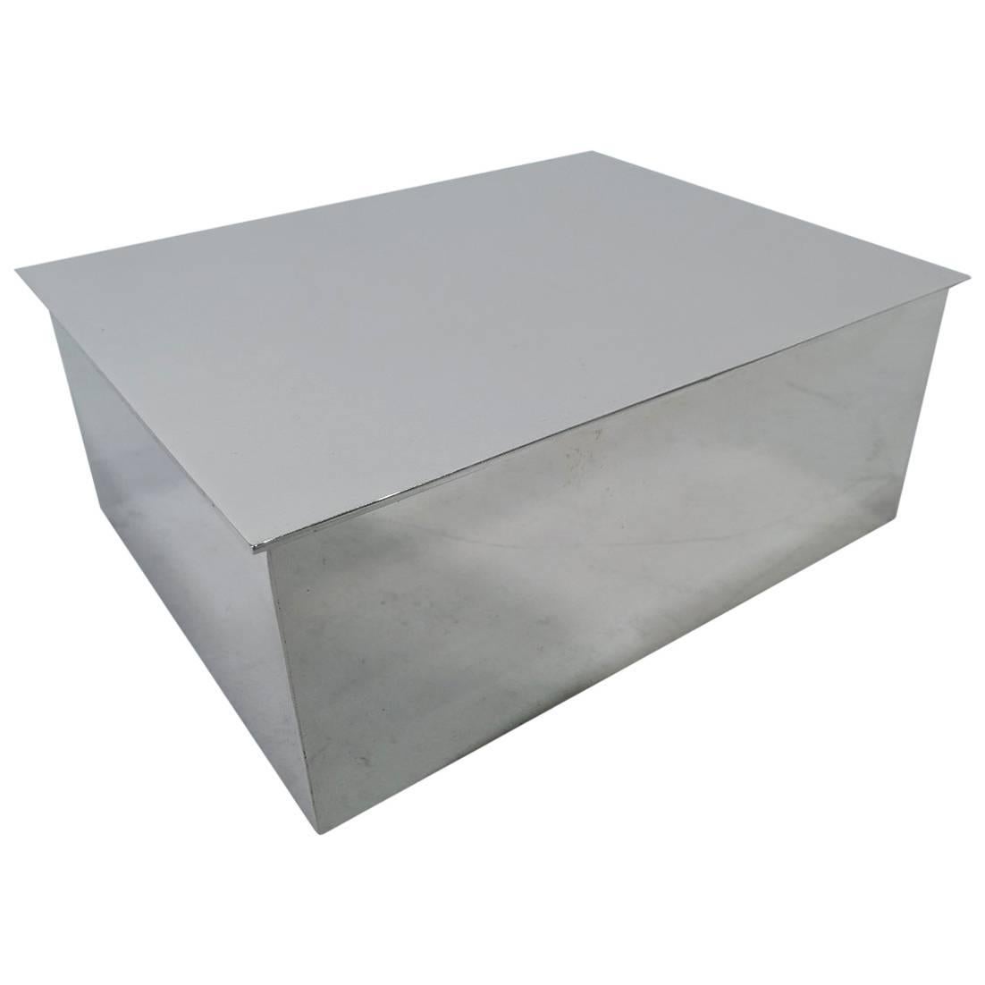 Tiffany American Modern Sterling Silver Desk Box