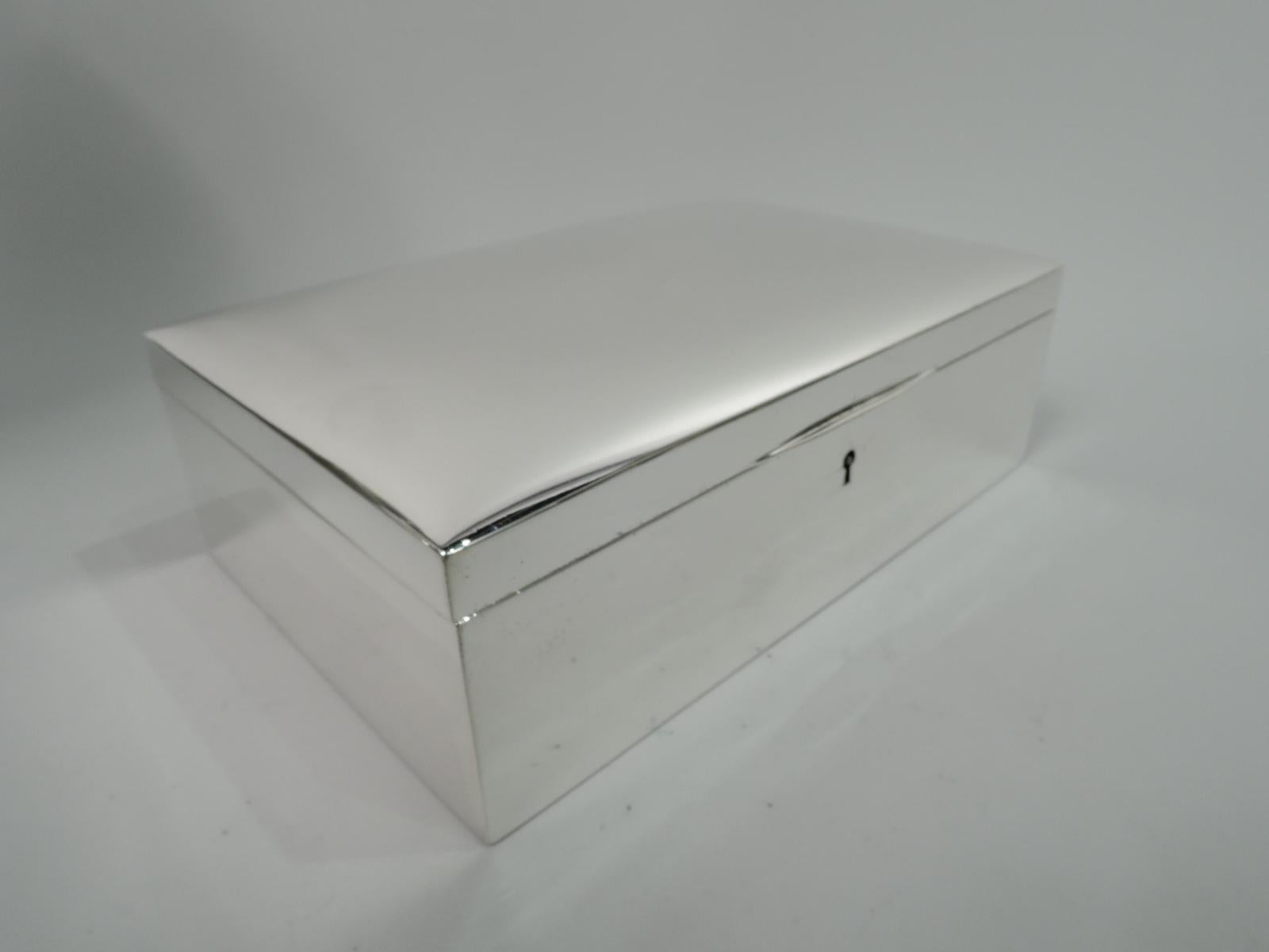 Tiffany American Modern Sterling Silver Keepsake Jewelry Box In Excellent Condition In New York, NY