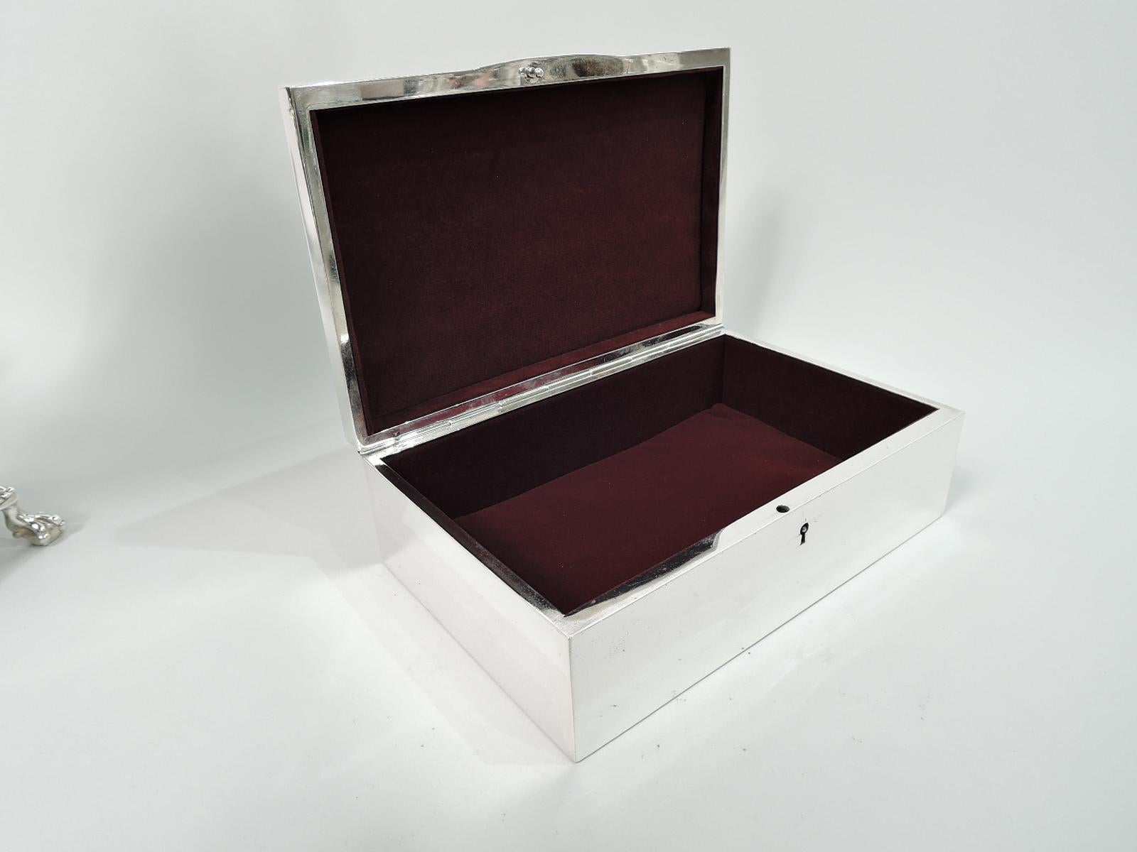 20th Century Tiffany American Modern Sterling Silver Keepsake Jewelry Box
