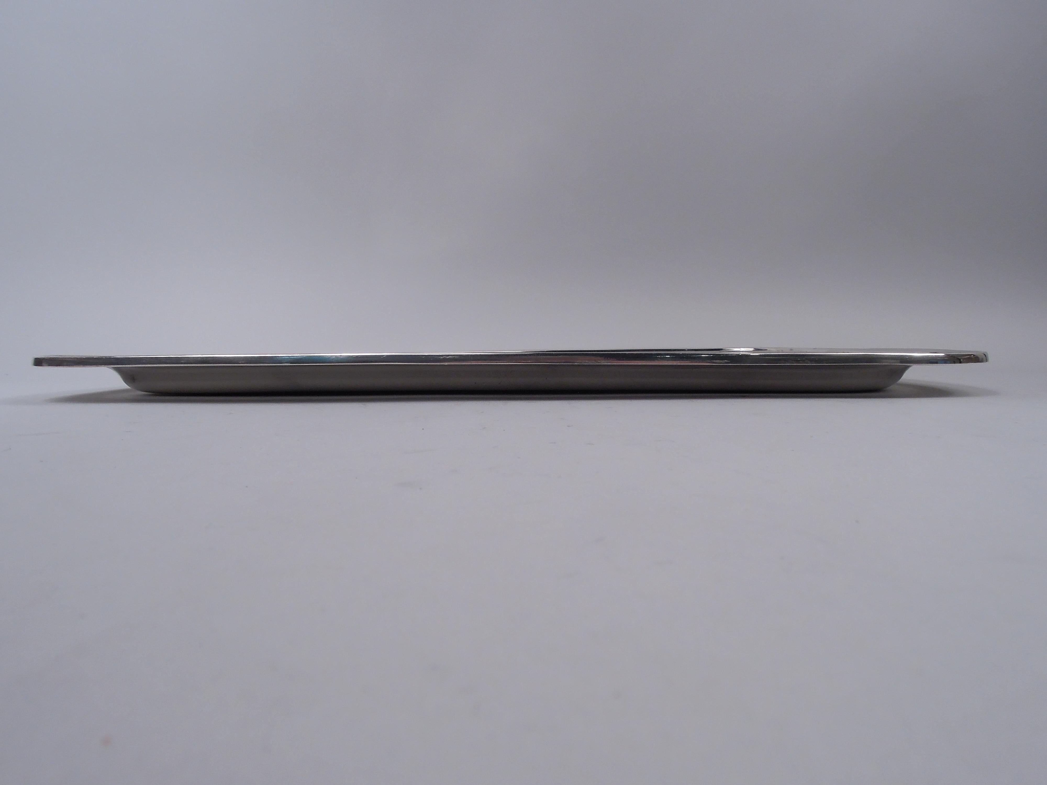 Bandeja rectangular para servir de plata de ley Tiffany American Modern Moderno en venta