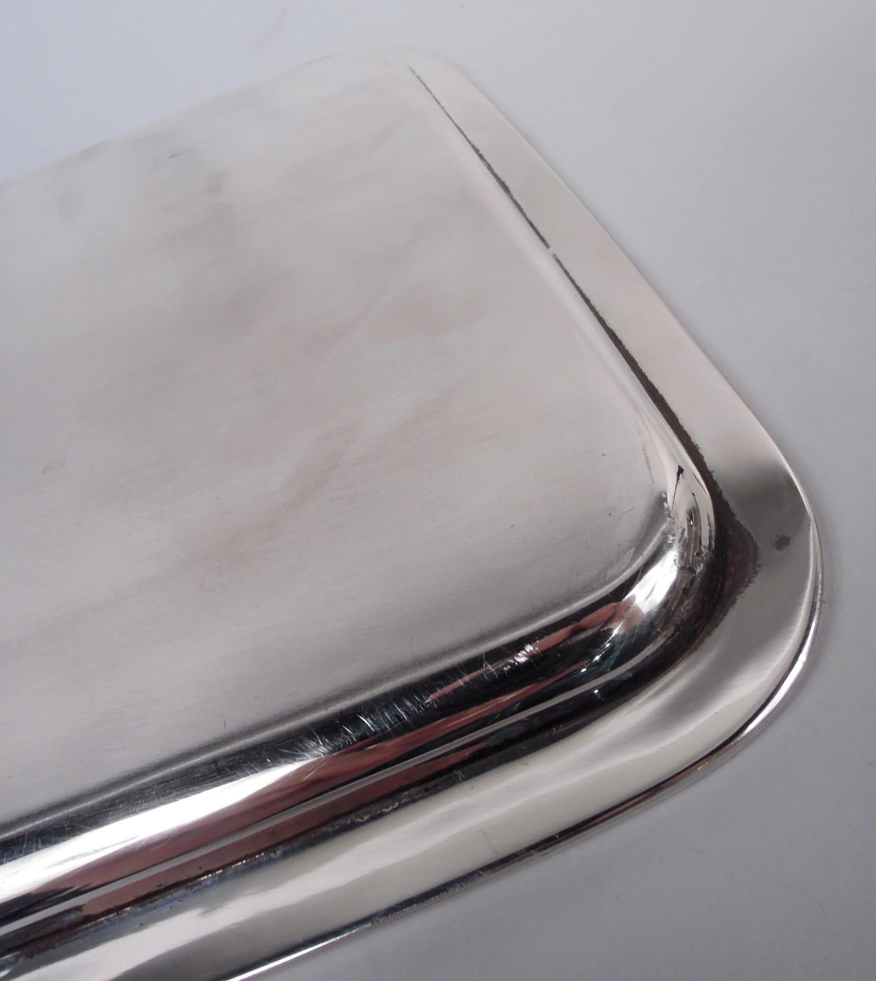 Tiffany American Modern Sterling Silver Rectangular Tray In Good Condition In New York, NY