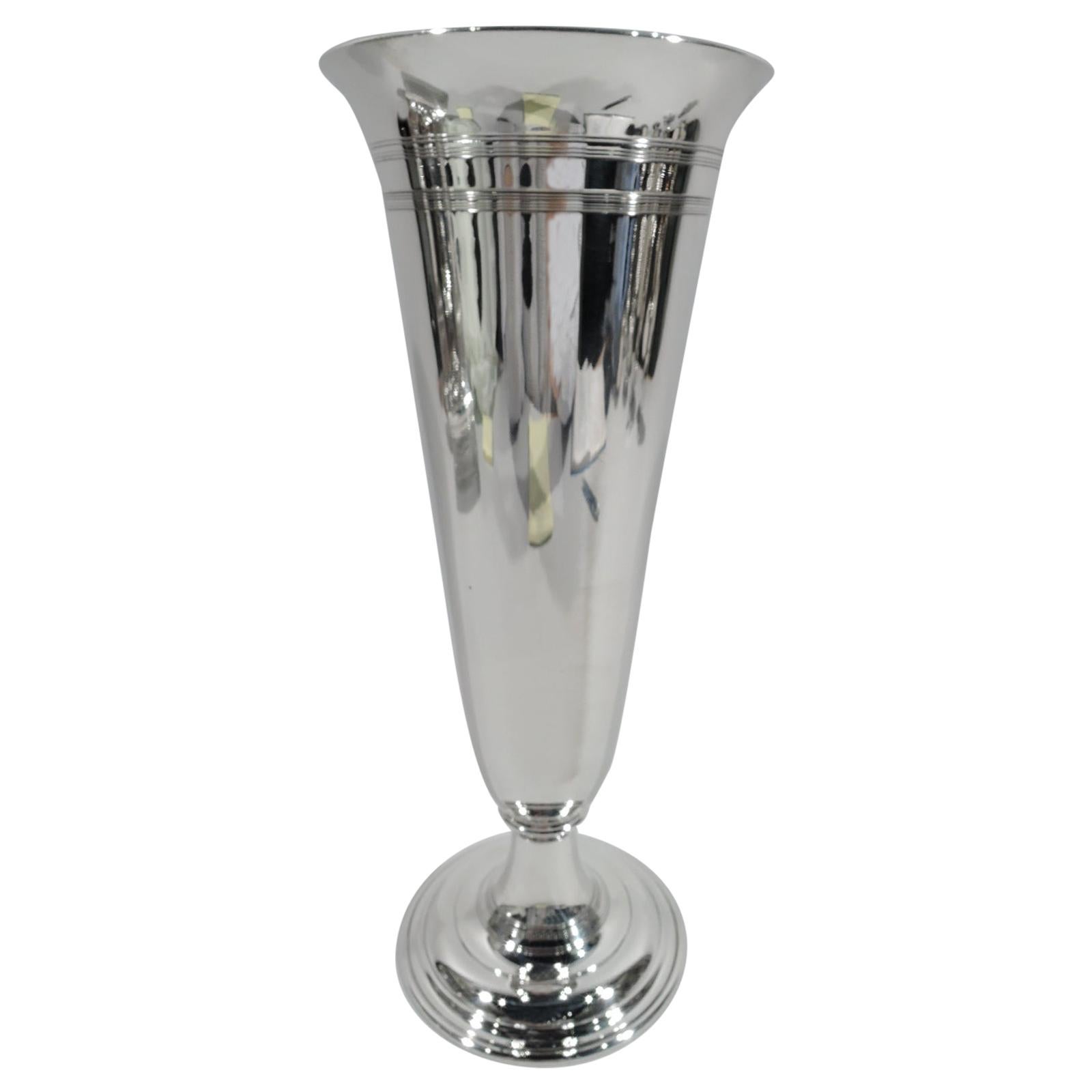 Tiffany Sterling Silver Trumpet Vase For Sale at 1stDibs