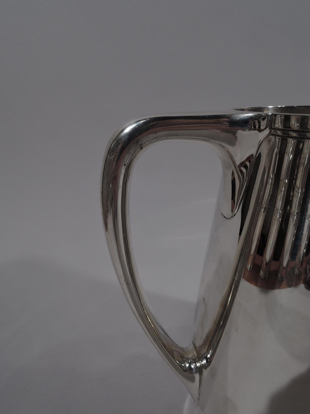 Tiffany American Modern Sterling Silver Water Pitcher In Excellent Condition In New York, NY