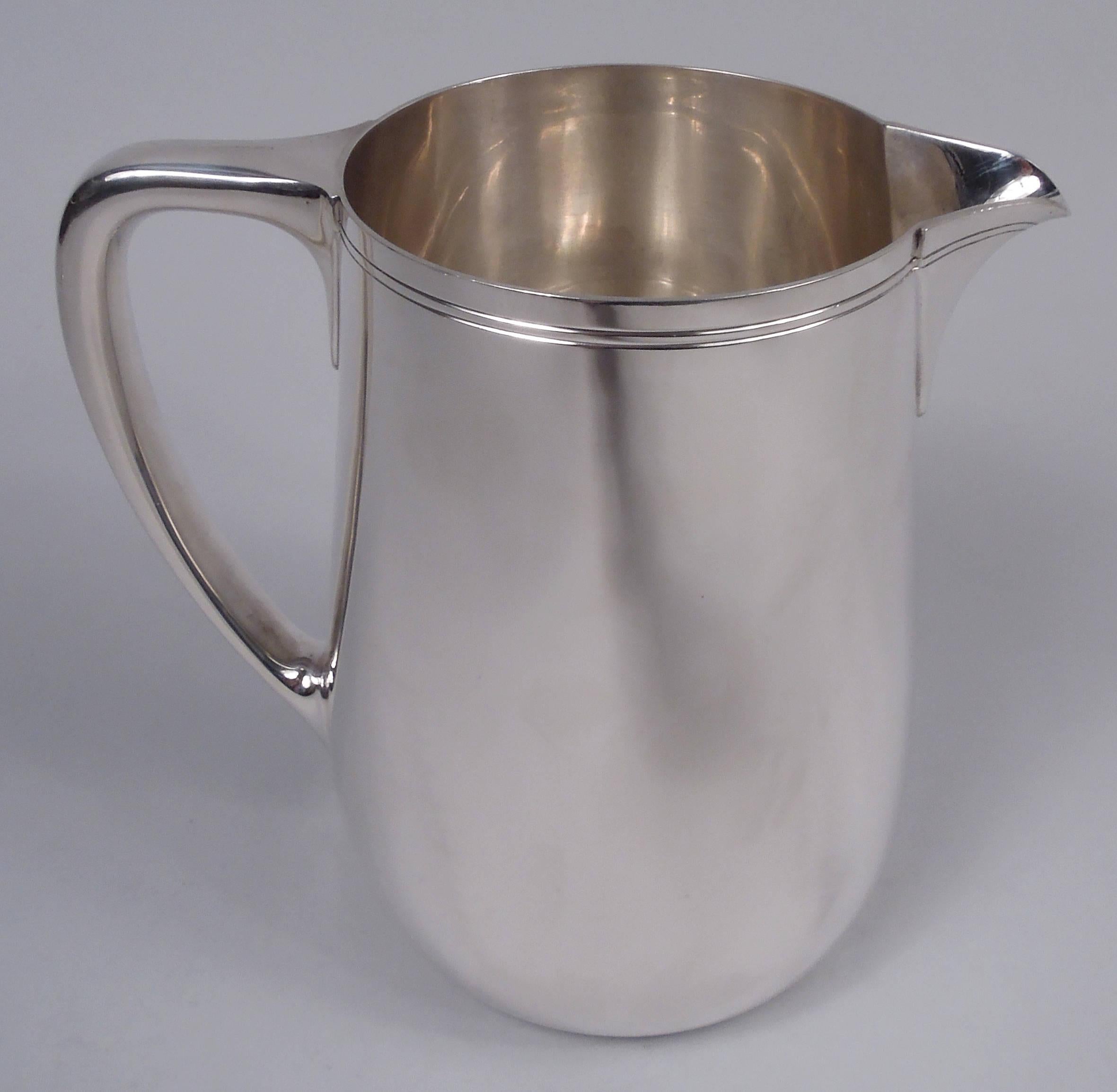 Tiffany American Modern Sterling Silver Water Pitcher 1