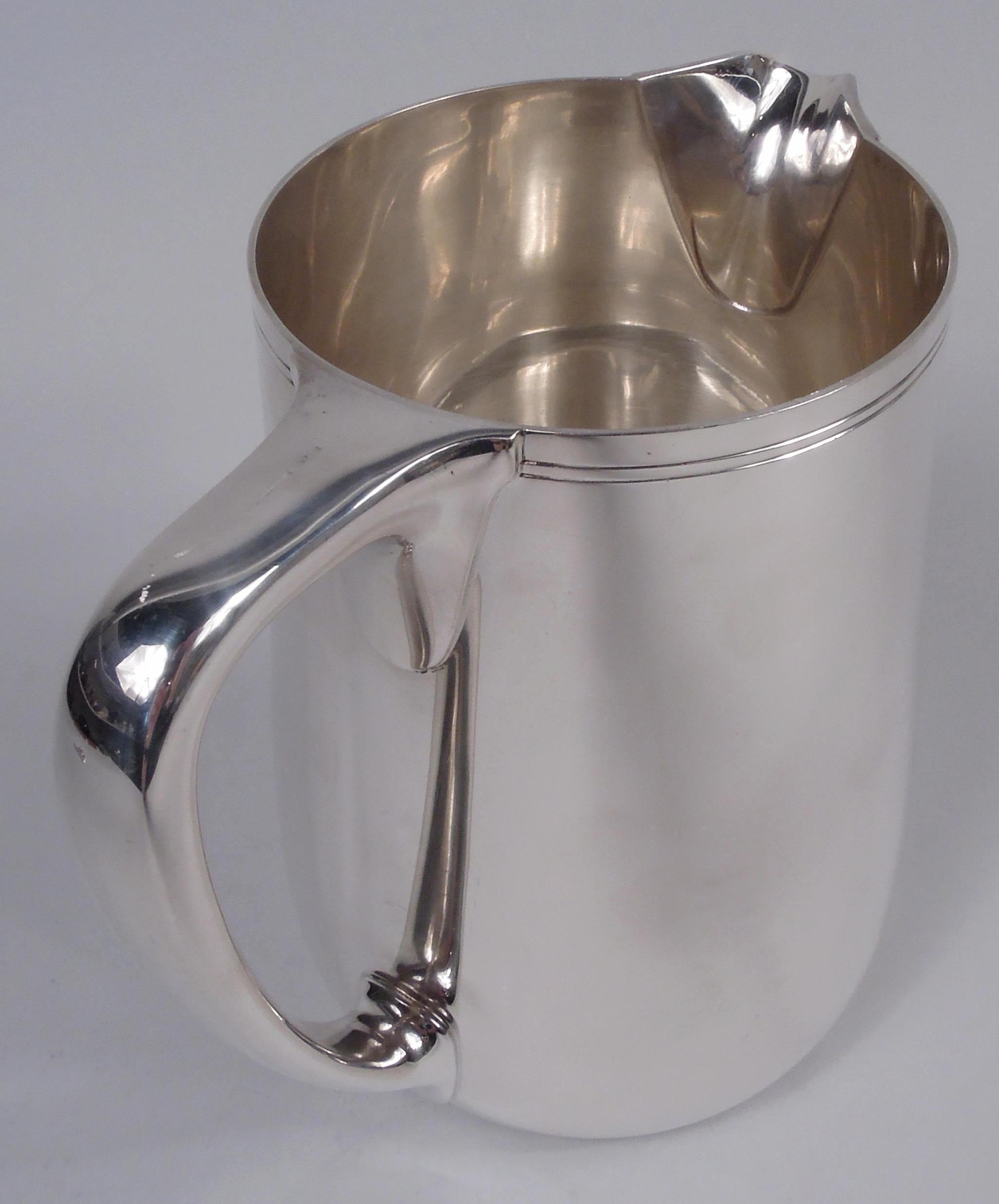 Tiffany American Modern Sterling Silver Water Pitcher 2