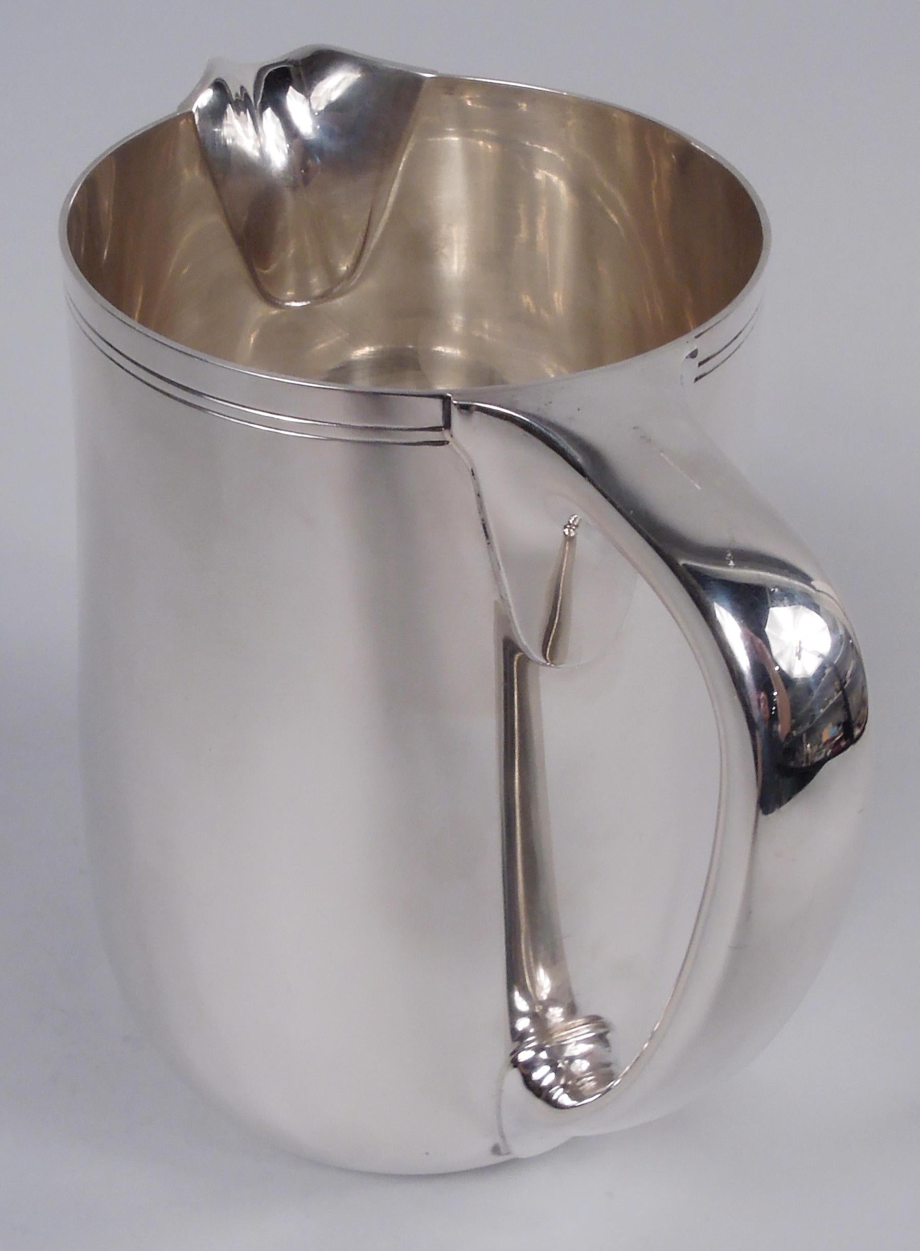 Tiffany American Modern Sterling Silver Water Pitcher 3
