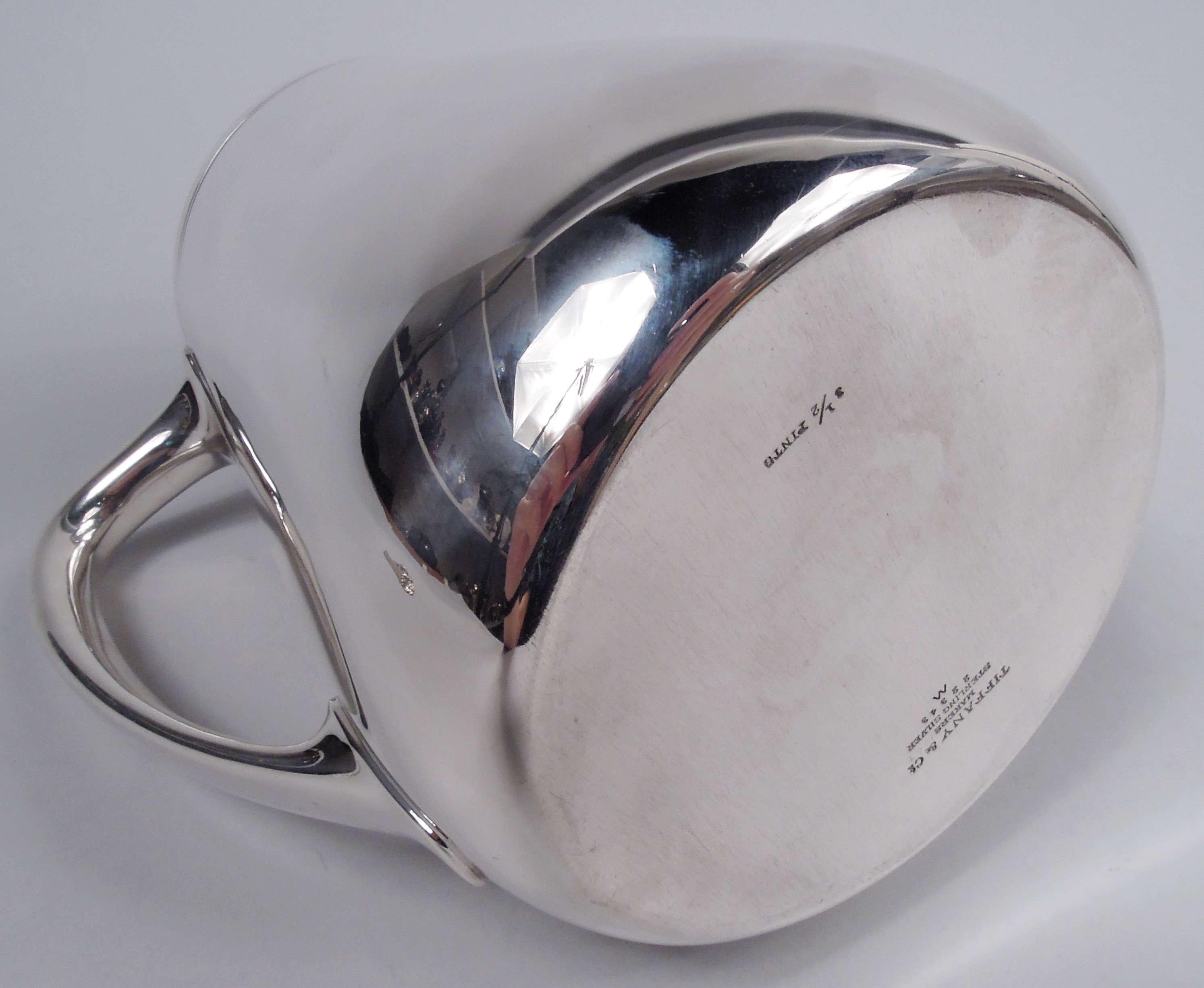 Tiffany American Modern Sterling Silver Water Pitcher 5