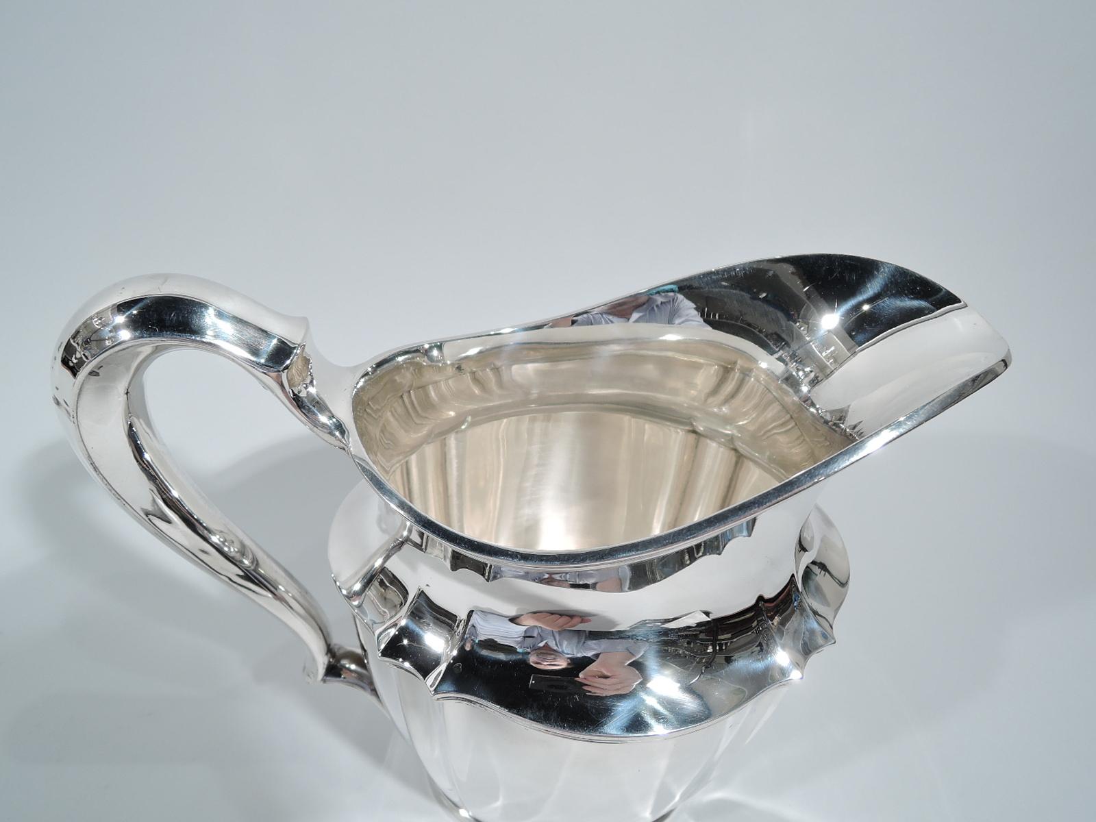 Colonial Revival Tiffany American Sterling Silver Heavy and Traditional Water Pitcher