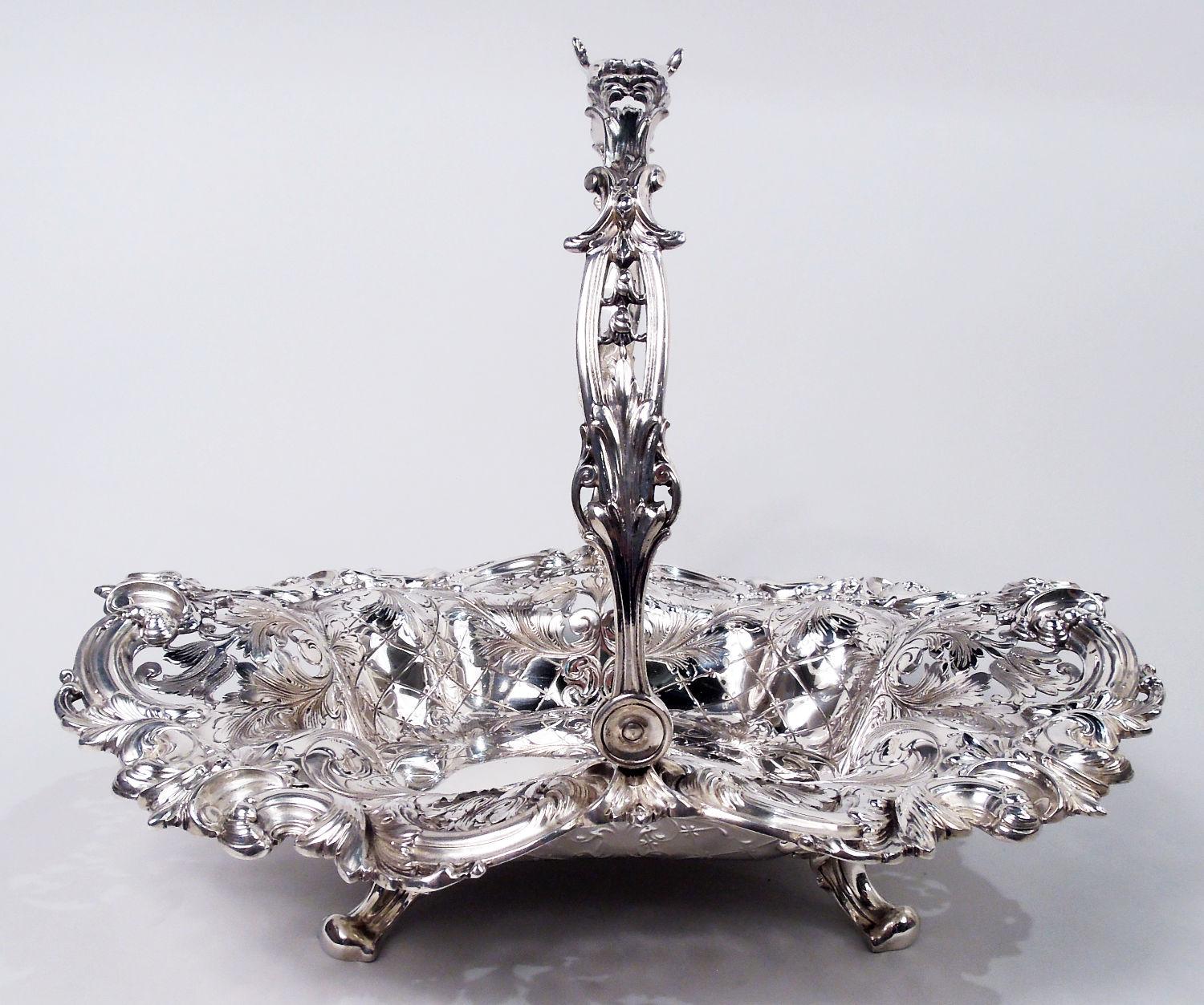 Cesta victoriana americana Tiffany de plata de ley clásica Estadounidense en venta