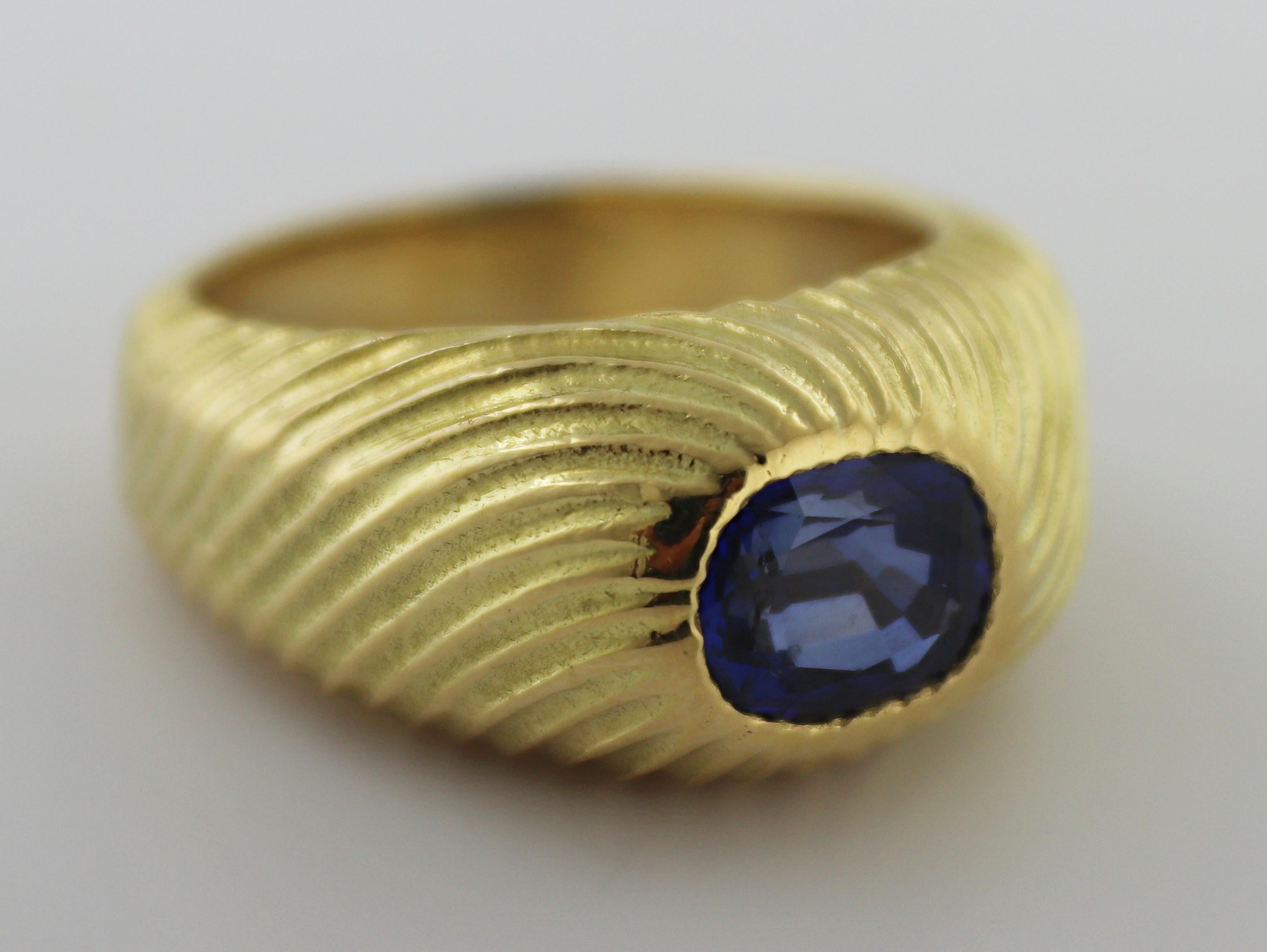 Tiffany & Co. Schlumberger GIA Certified Sri Lankan Oval Blue Sapphire, 18k For Sale 9