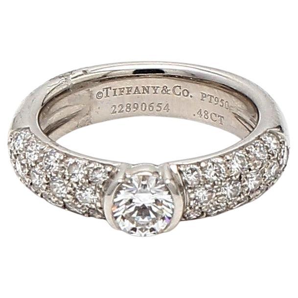 Tiffany and Co 0.48 Carat H-VVS2 Diamond Platinum Engagement Ring