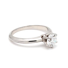 Tiffany and Co 0.80 Carat Round Brilliant Diamond Platinum Engagement Ring