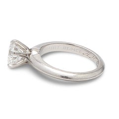 Tiffany and Co 1.04 Carat Round Brilliant Diamond Platinum Engagement Ring