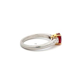 Tiffany and Co 1.08 Carat Ruby And 0.23 Carat Diamond Platinum Engagement Ring