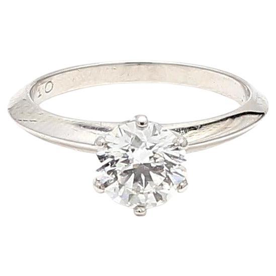 Tiffany and Co 1.10 Carat Round Brilliant Diamond Platinum Engagement Ring