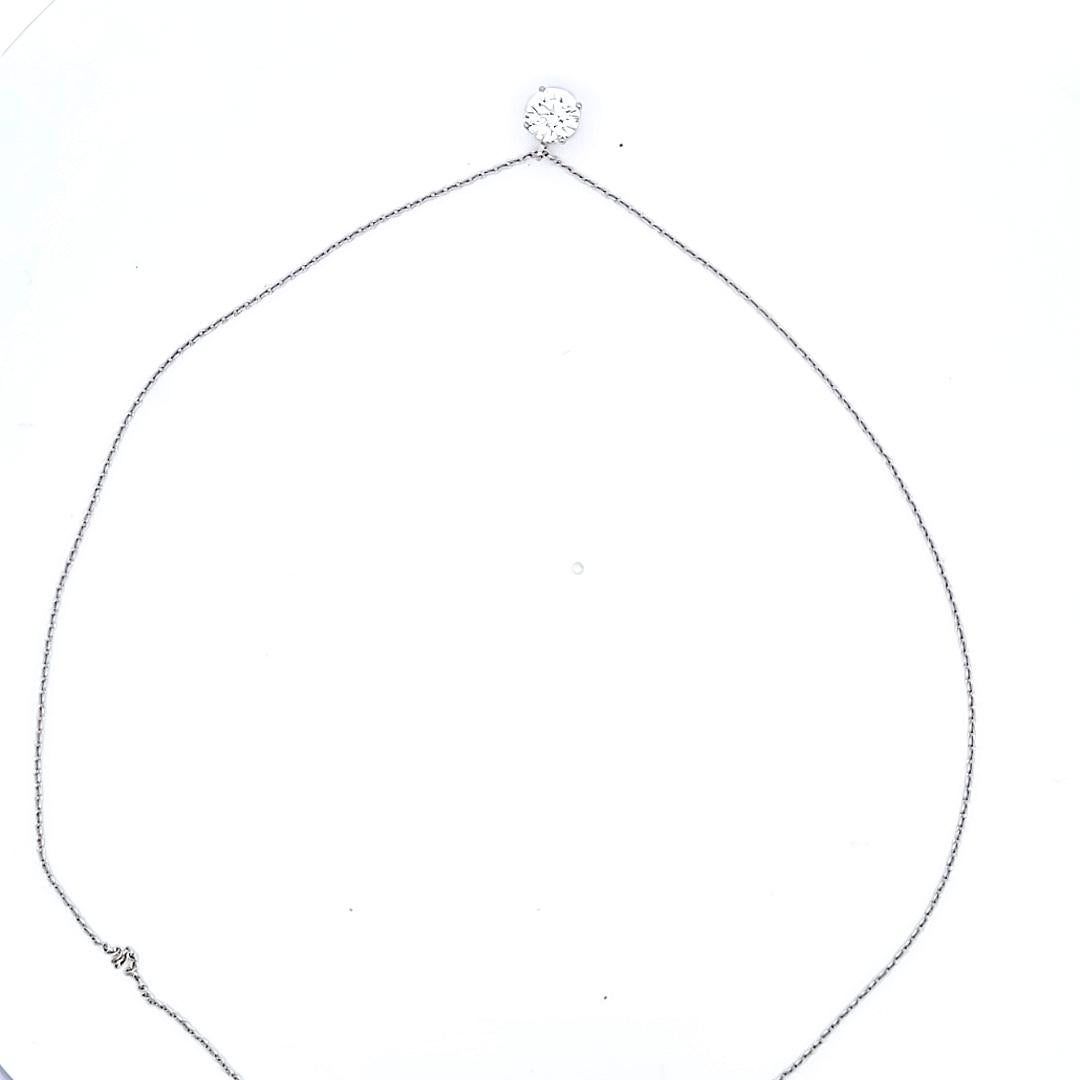 Tiffany and Co. Collier pendentif en platine avec diamants brillants ronds de 1,12 carat Unisexe en vente