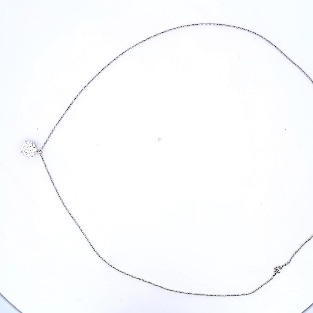 Tiffany and Co. Collier pendentif en platine avec diamants brillants ronds de 1,12 carat en vente 1