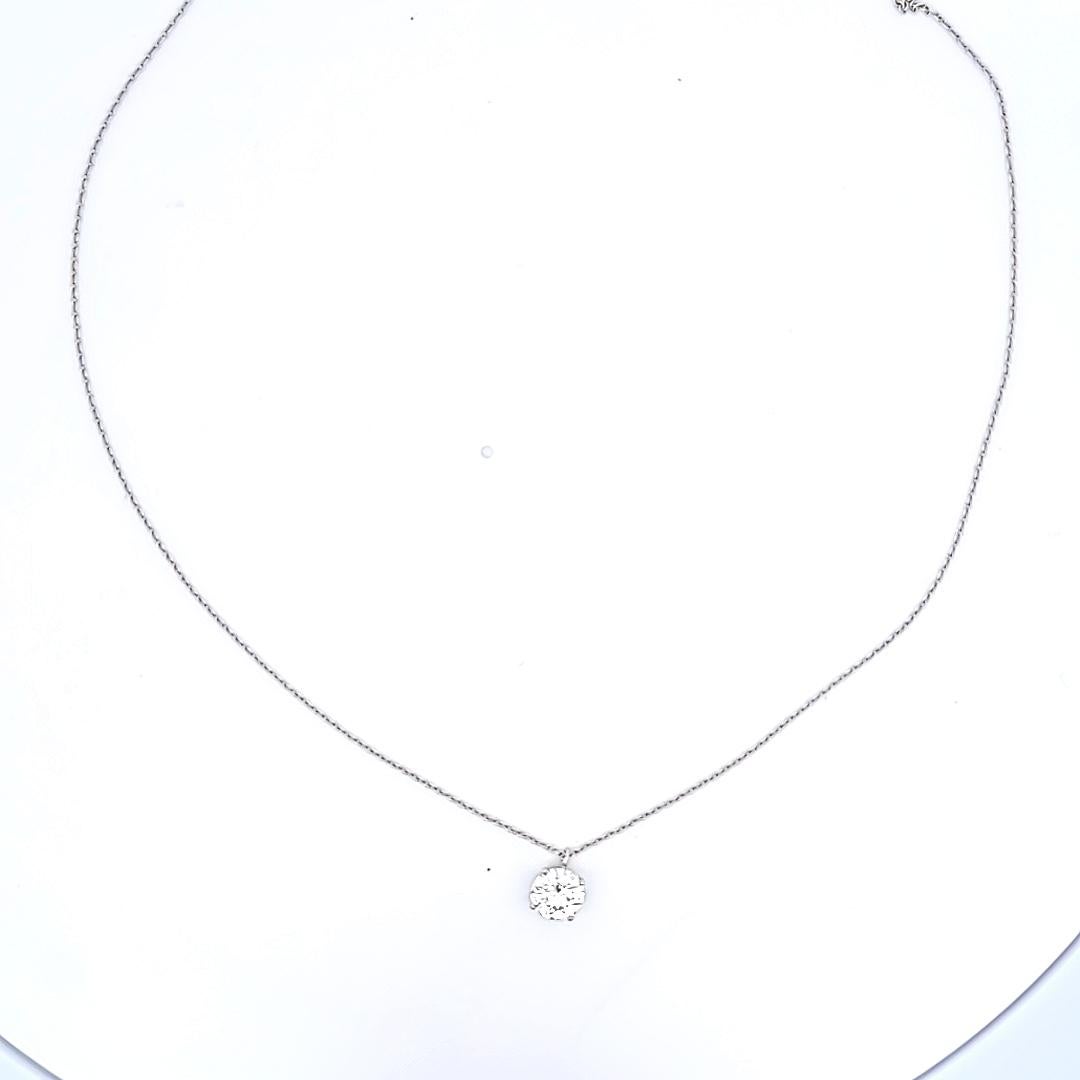 Tiffany and Co. Collier pendentif en platine avec diamants brillants ronds de 1,12 carat en vente 2