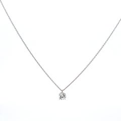 Tiffany and Co 1.12 Carat Round Brilliant Diamond Platinum Pendant Necklace
